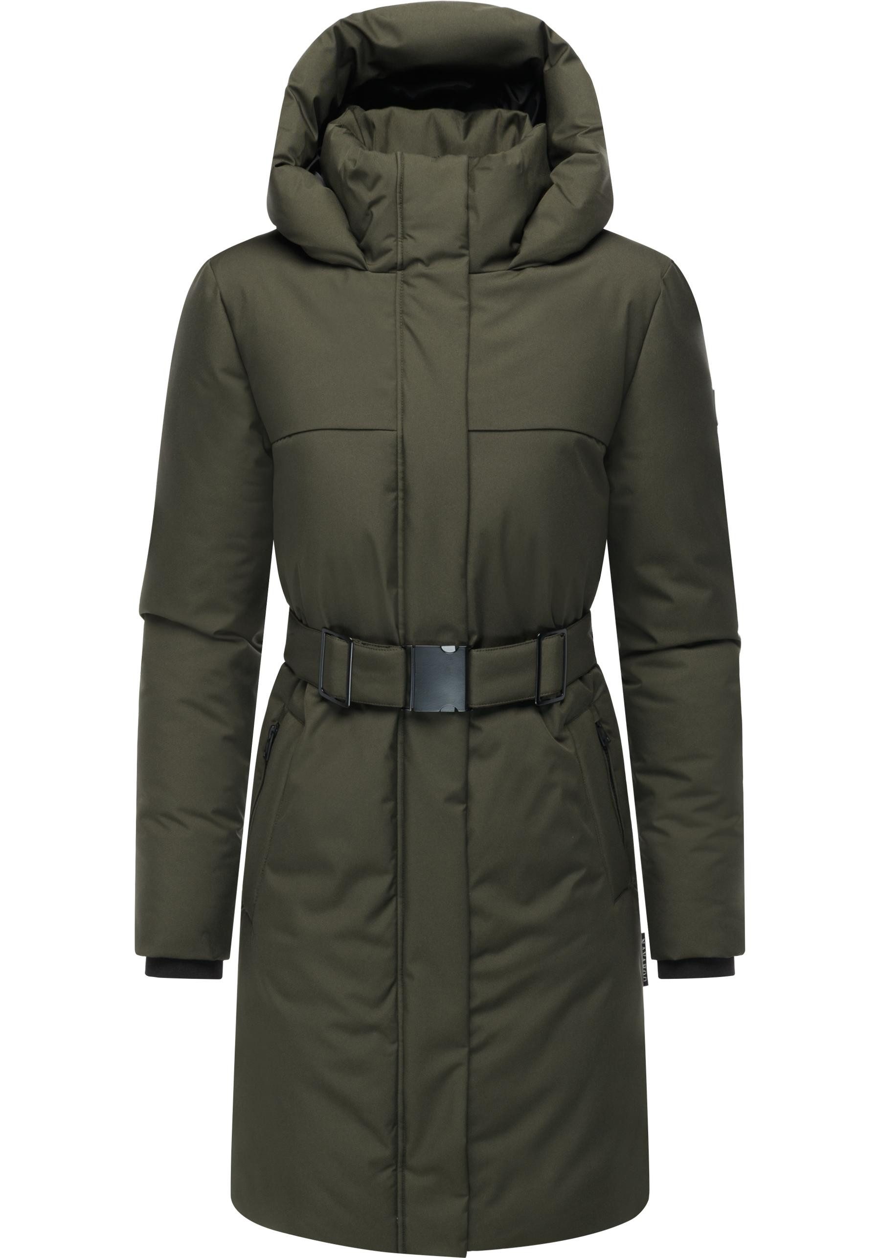 Navahoo Wintermantel Gipfelspass XIV Warmer Winterparka mit Taillengürtel günstig online kaufen