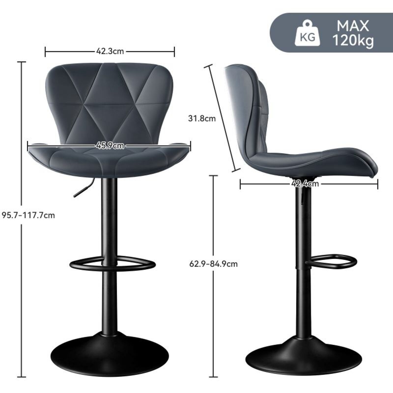 HawthyHome Barhocker Barstuhl, Höhenverstellbar mit Rückenlehne, 360° Drehb günstig online kaufen