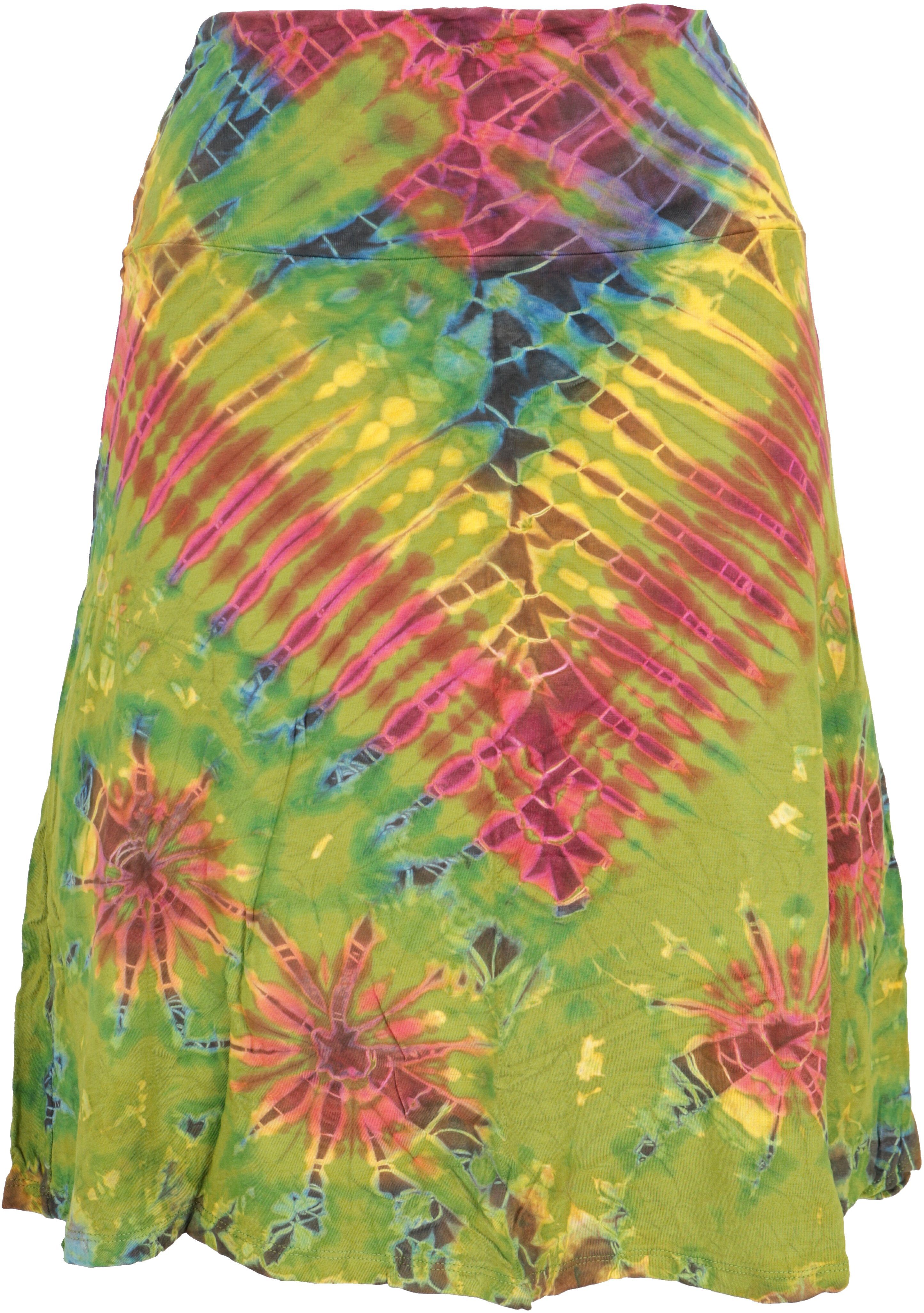 Guru-Shop Minirock Unikat Batik Hippie Midirock, Sommerrock,.. alternative Bekleidung