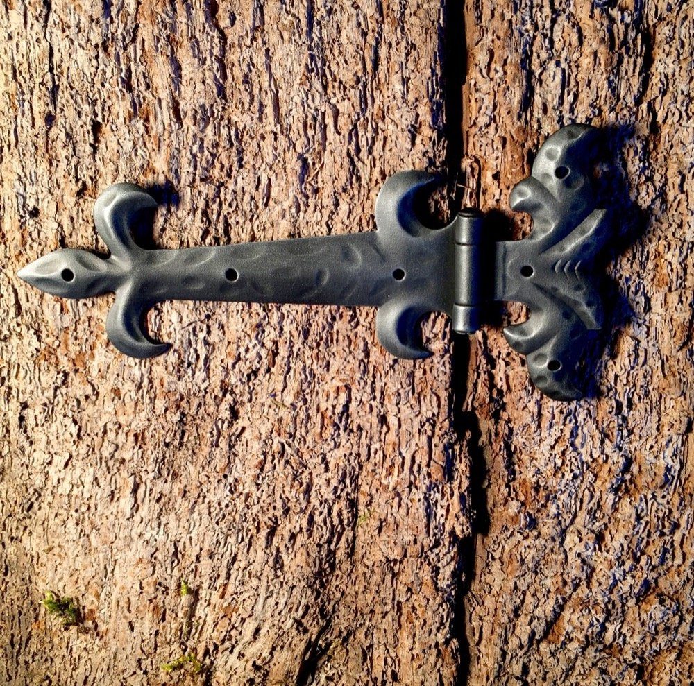 Torbeschlag Möbelscharnier in Antik-Optik, Möbelbänder Scharnier Möbelband Retro