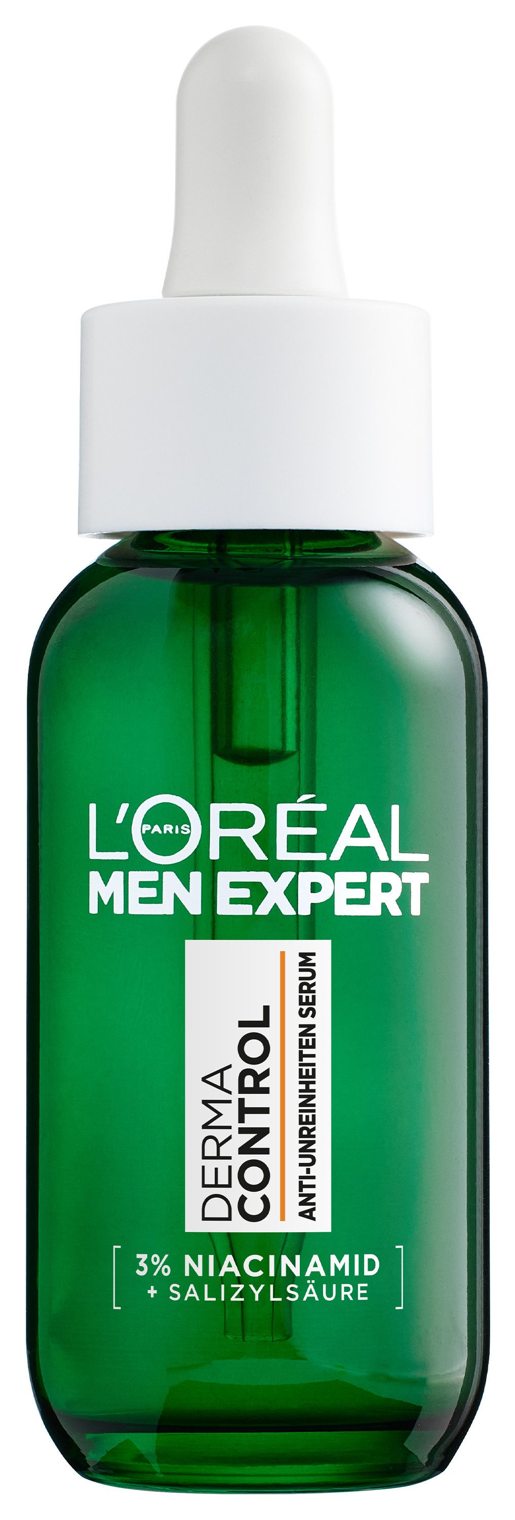 L'ORÉAL PARIS MEN EXPERT Gesichtsserum DERMA CONTROL NIACINAMID ANTI-UNREINHEITEN SERUM, für zu Unreinheiten neigende Haut.
