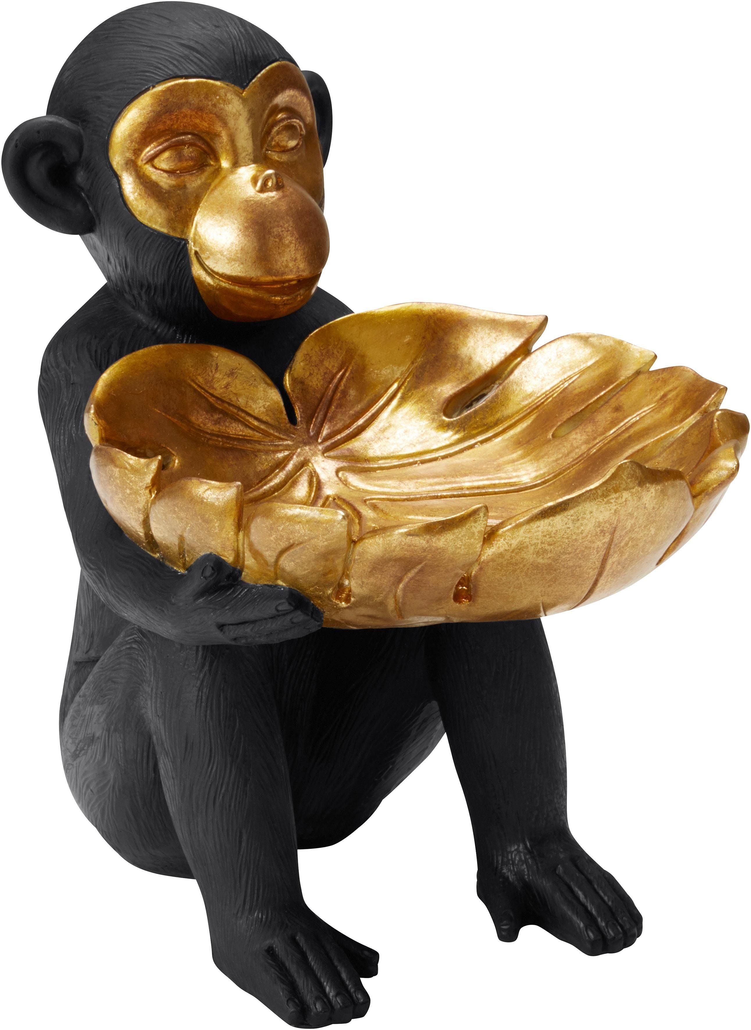Dekofigur Affe mit Schale