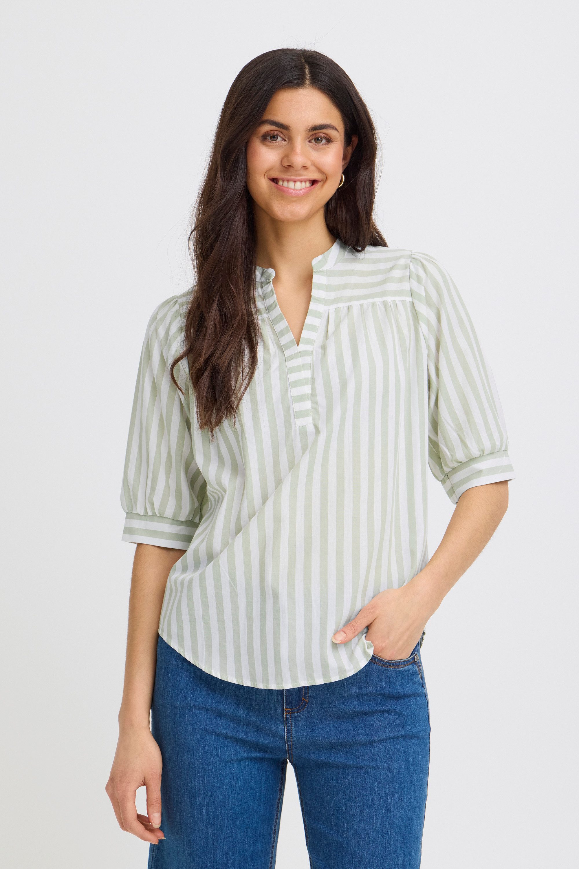 fransa Langarmbluse Kurzarm-Bluse FRDONNIE