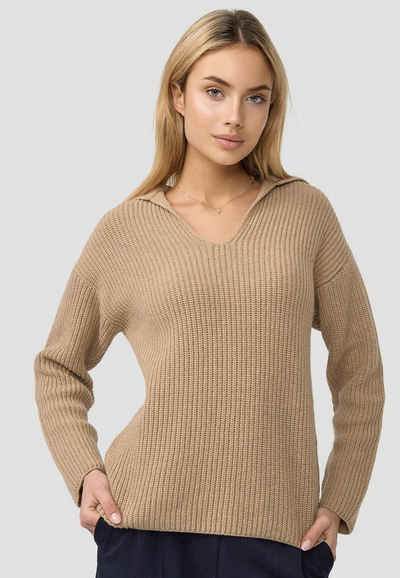 re.draft V-Ausschnitt-Pullover V-Neck Collar Sweater