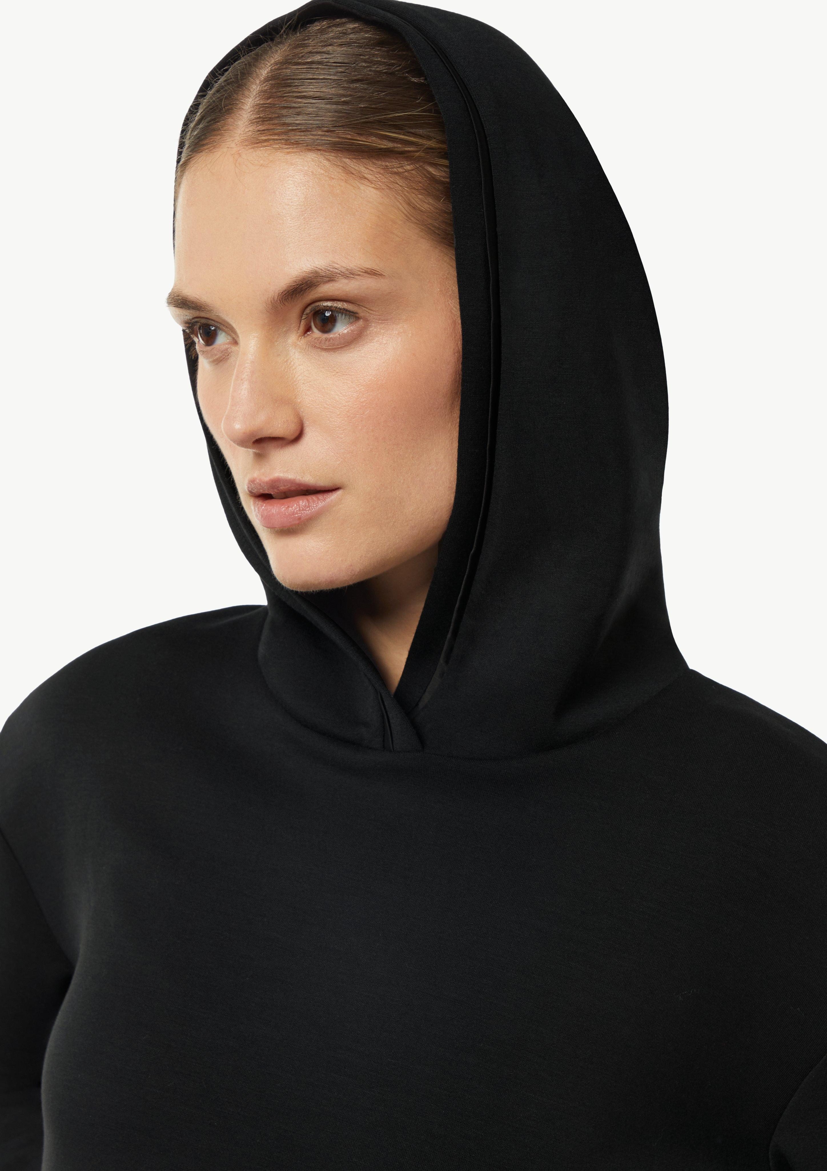 Comma Sweatshirt Kapuzen-Sweatshirt mit Satin-Details günstig online kaufen