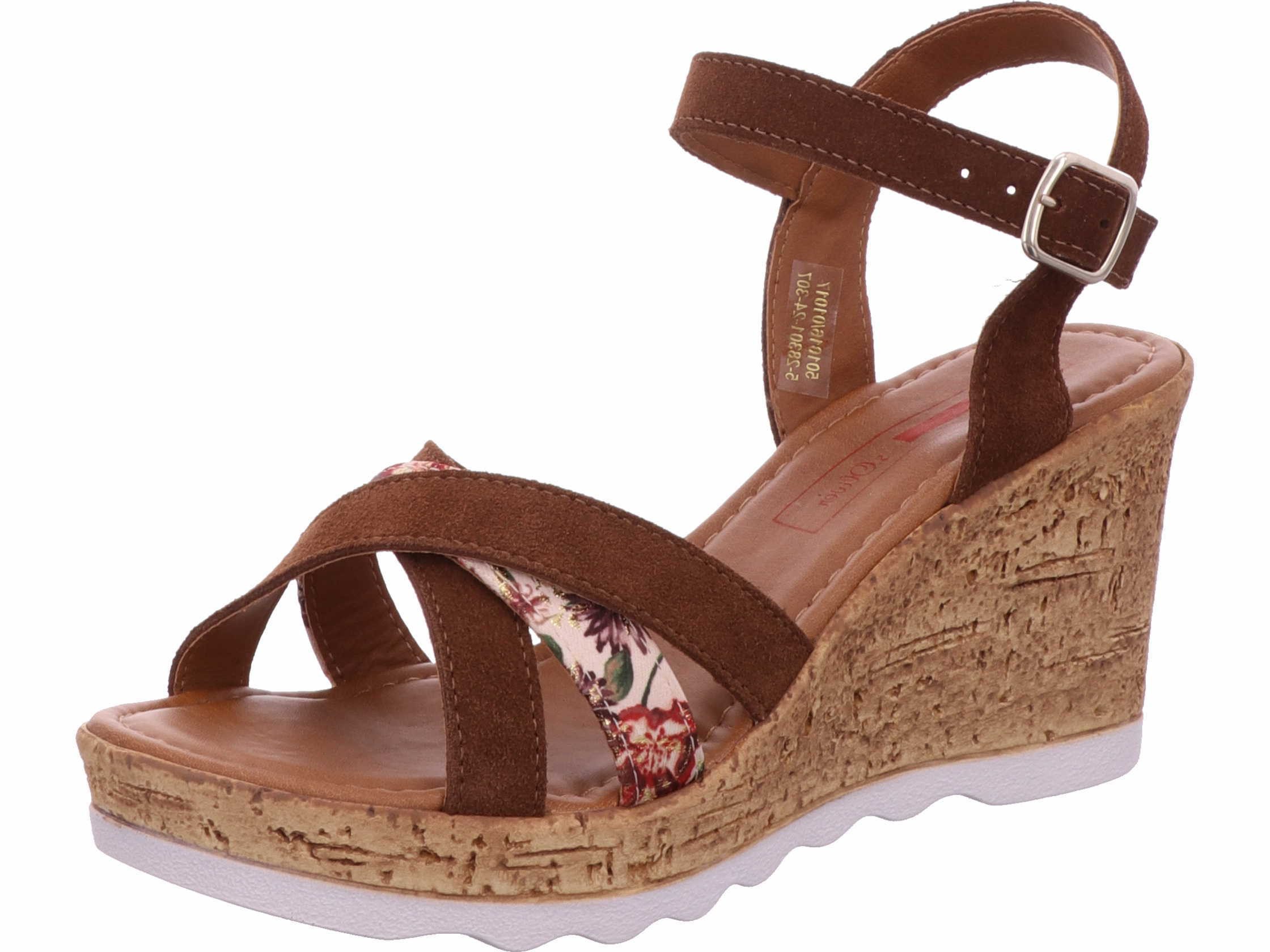 s.Oliver Keilsandalette echtes Leder