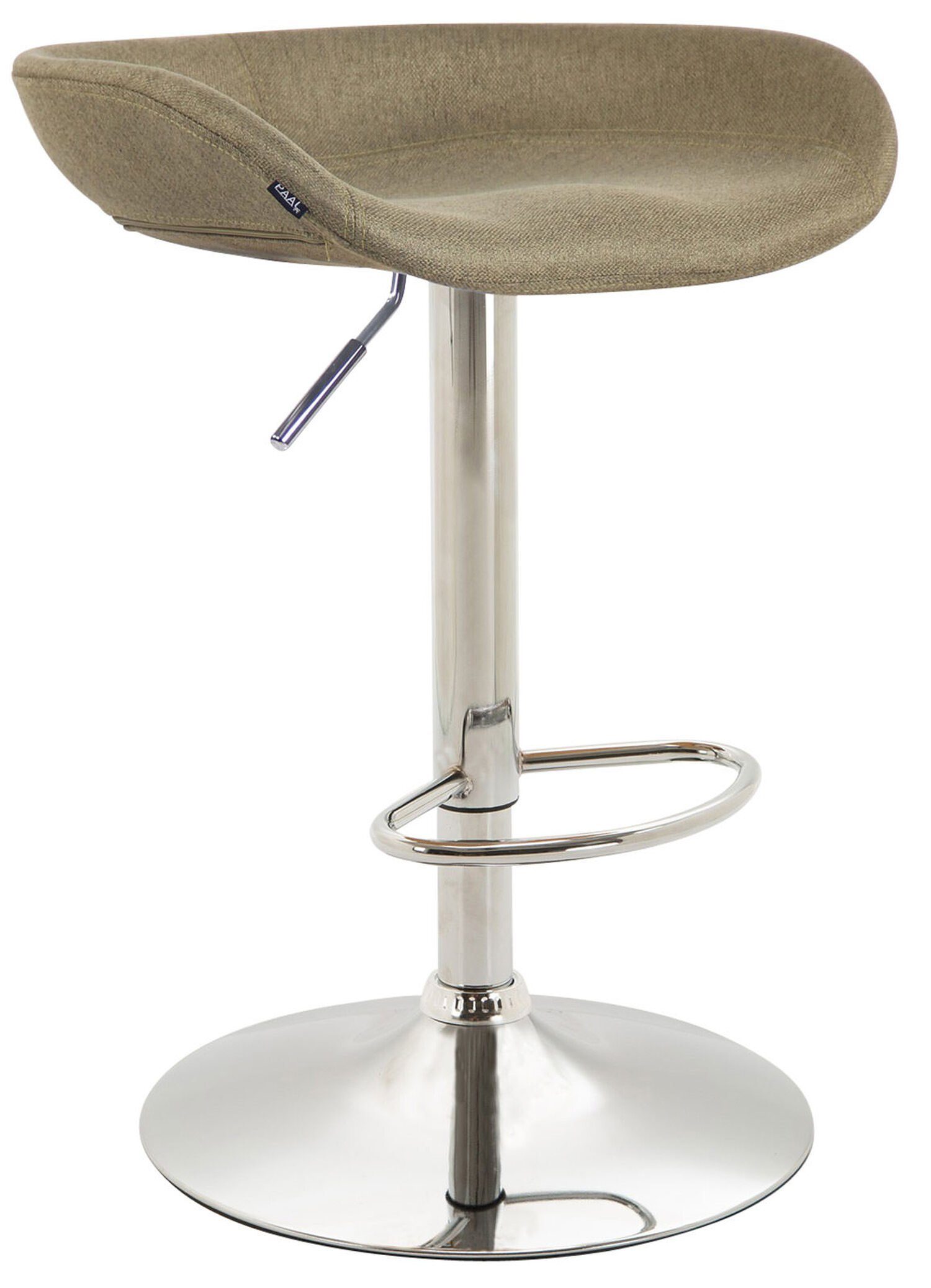 chrom - Metall Küche Sitzfläche: Anna - drehbar Gestell Fußstütze Hocker Barhocker angenehmer mit & höhenverstellbar), für TPFLiving und 360° Grün Theke Stoff (Barstuhl