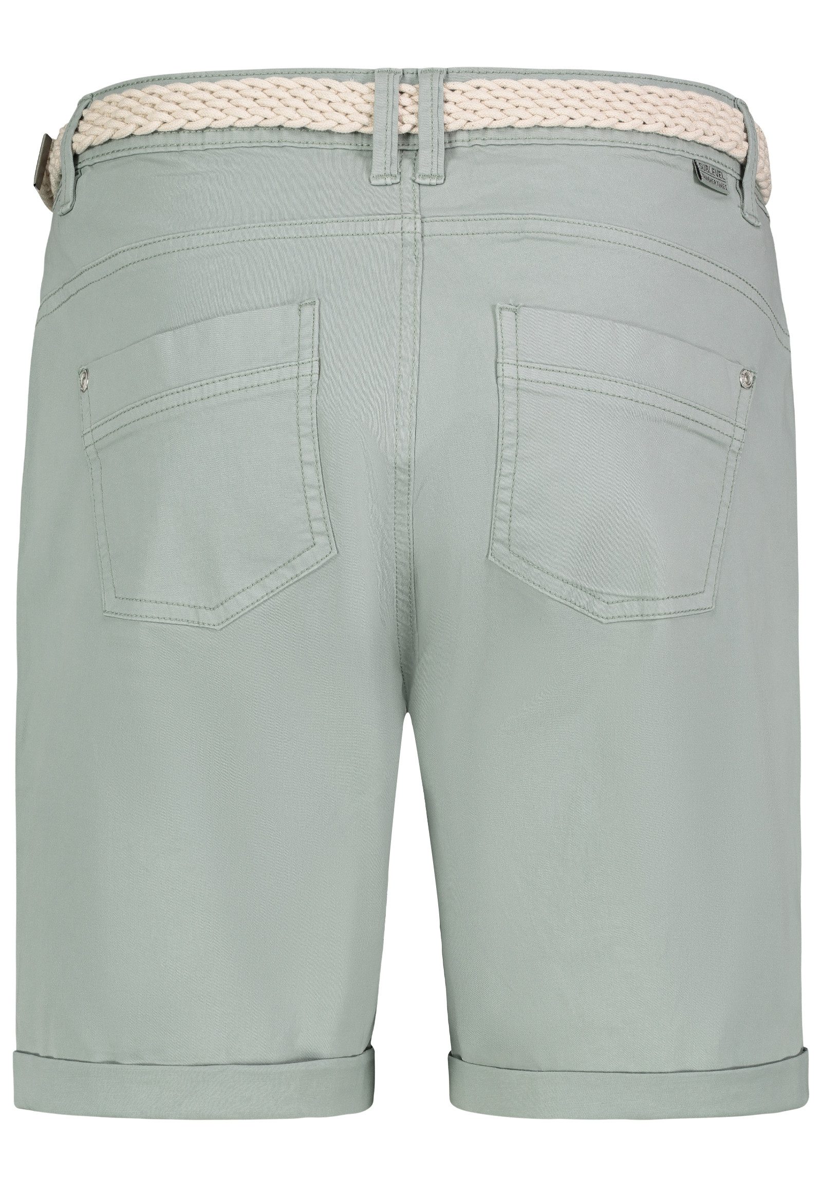 SUBLEVEL Bermudas Kurzes Design mit Flechtgürtel günstig online kaufen