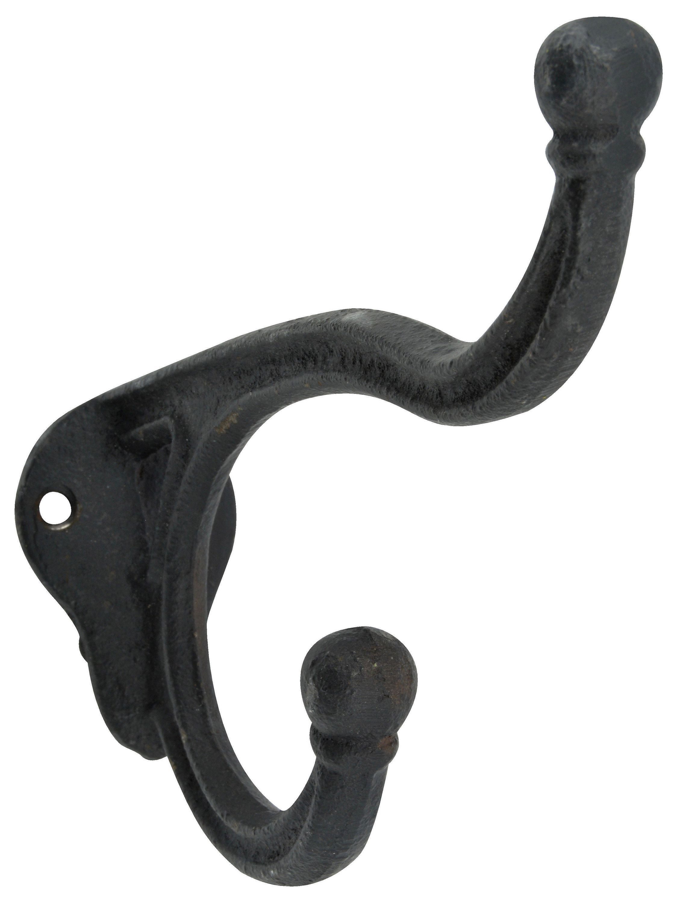 Dekowunder Настенные крючки Industrieller Настенные крючки Gusseisen – 2 Haken, rustikal, robust, Vintage, (1 Haken)