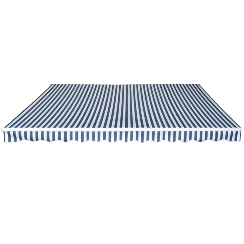 vidaXL Markise Gelenkarmmarkise 450 cm Blau/Weiß günstig online kaufen