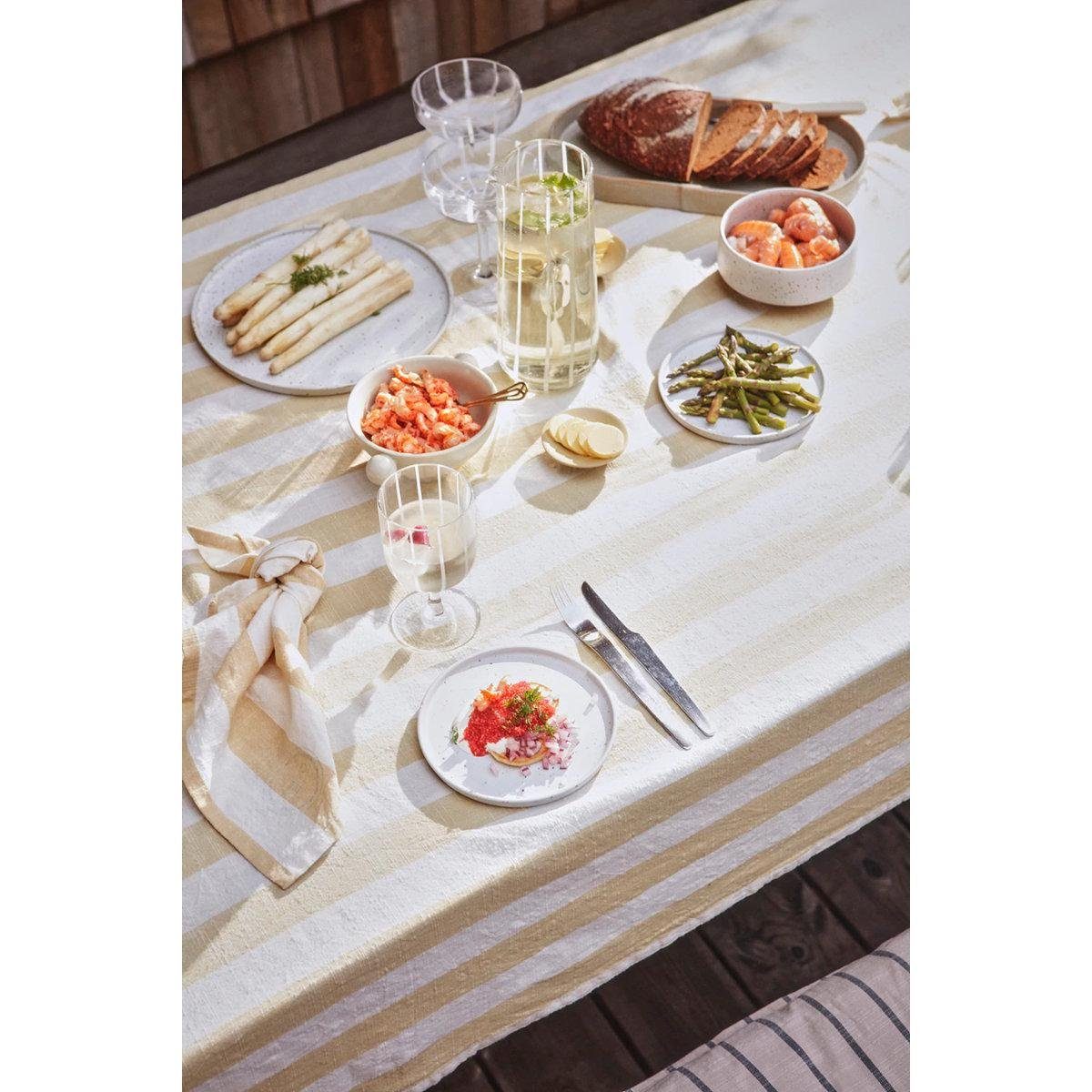 OYOY Stoffserviette Oyoy Servietten Striped Vanilla (2-teilig)