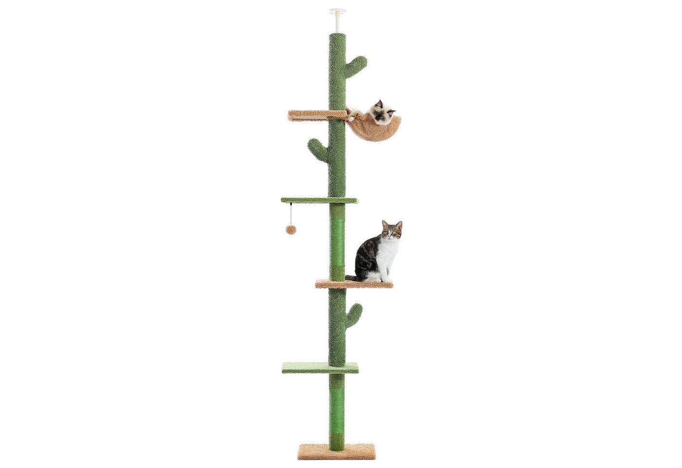 PAWZ Road Kratzbaum deckenhoch Katzenbaum, 5-stöckig, höhenverstellbar, hohes Katzenkletter-Aktivitätszentrum