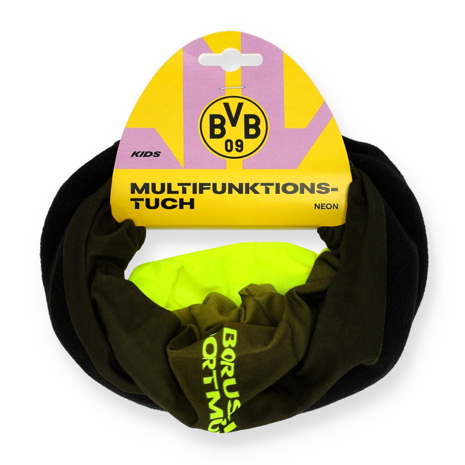 BVB Multifunktionstuch BVB Multifunktionstuch schwarz-neon Kinder, (1-St)
