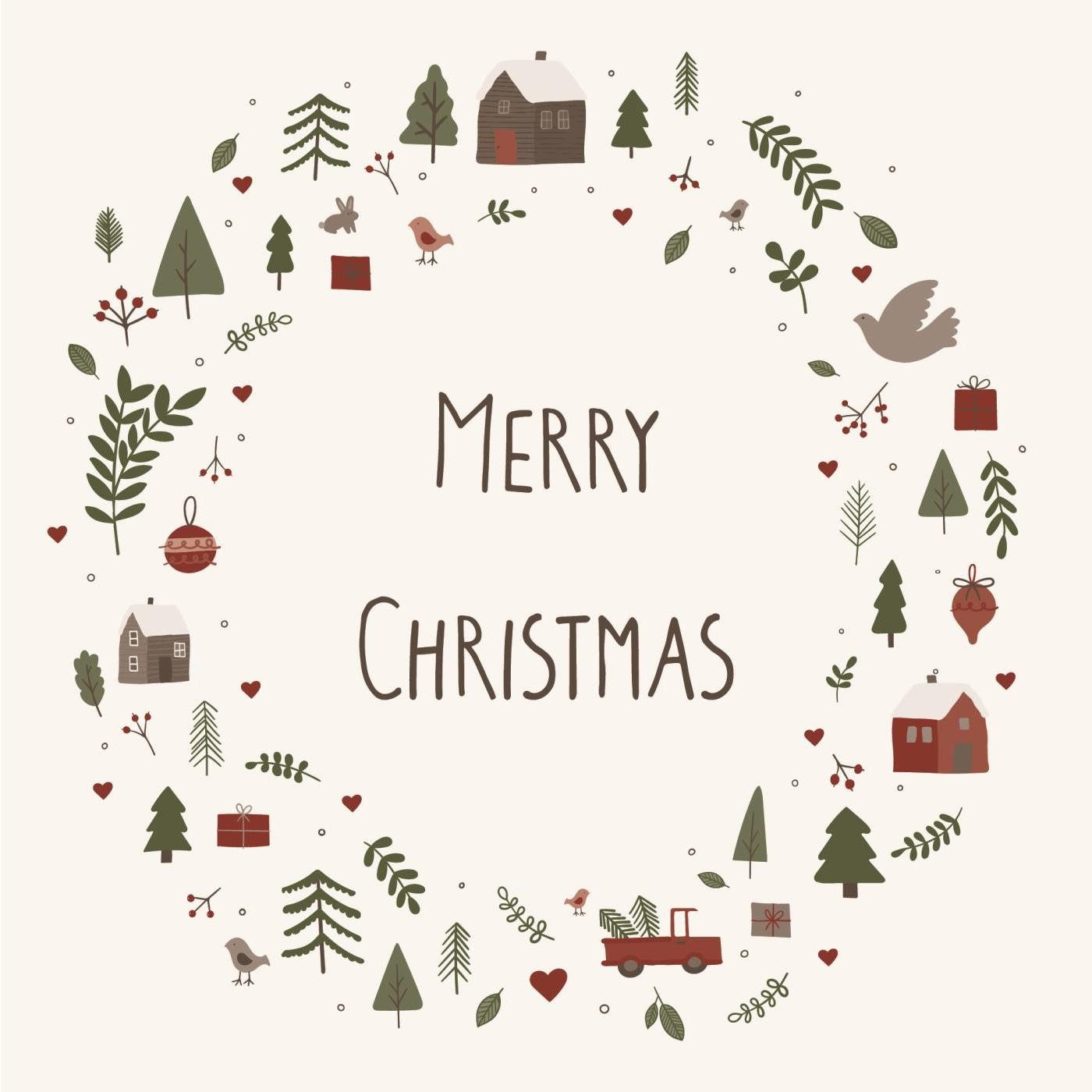 Ib Laursen Papierserviette, Höhe: cm, Farbe: Weiß, Motiv: Weihnachten