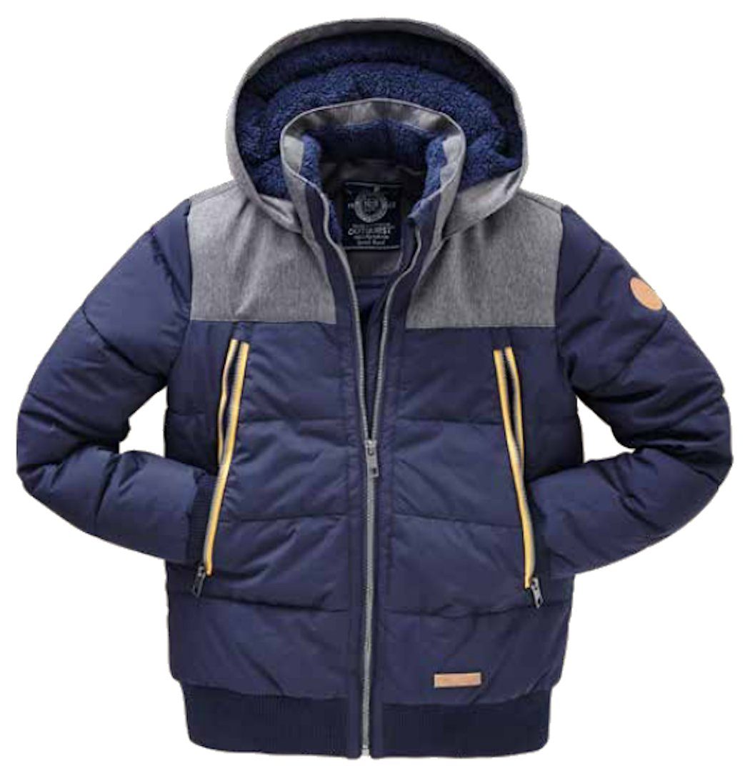Outburst Winterjacke Outburst Jungen Jacke Winterjacke Kapuze Lammfell-Imitat marine grau (kein Set)