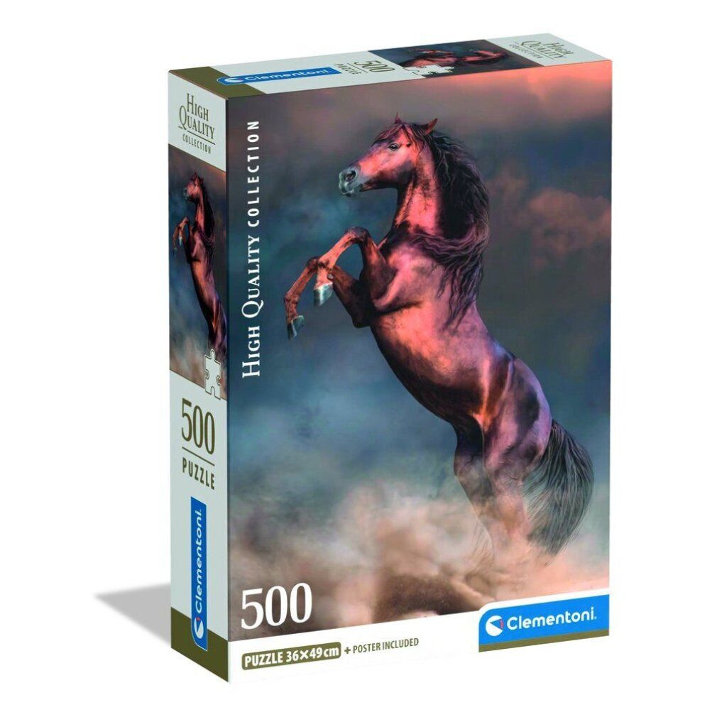 Clementoni® Puzzle Hochwertige Wild Red Stallion Puzzle 500pcs, Puzzleteile