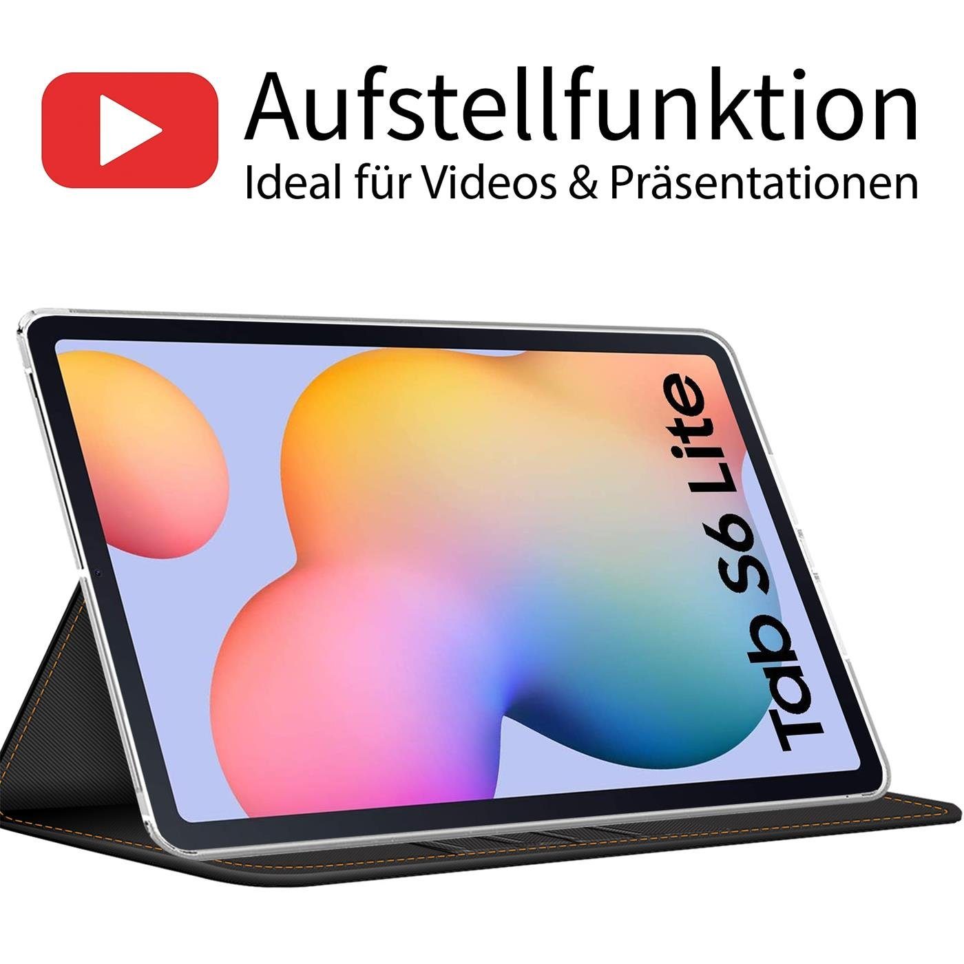 CoolGadget Tablet-Hülle Book Case Tablet Tasche Für Samsung Galaxy Tab S6 Lite 26,4 cm (10,4 Zoll), Hülle Klapphülle Cover Samsung Tab S6 Lite (P610/P615) Schut – Bild 4 von 5