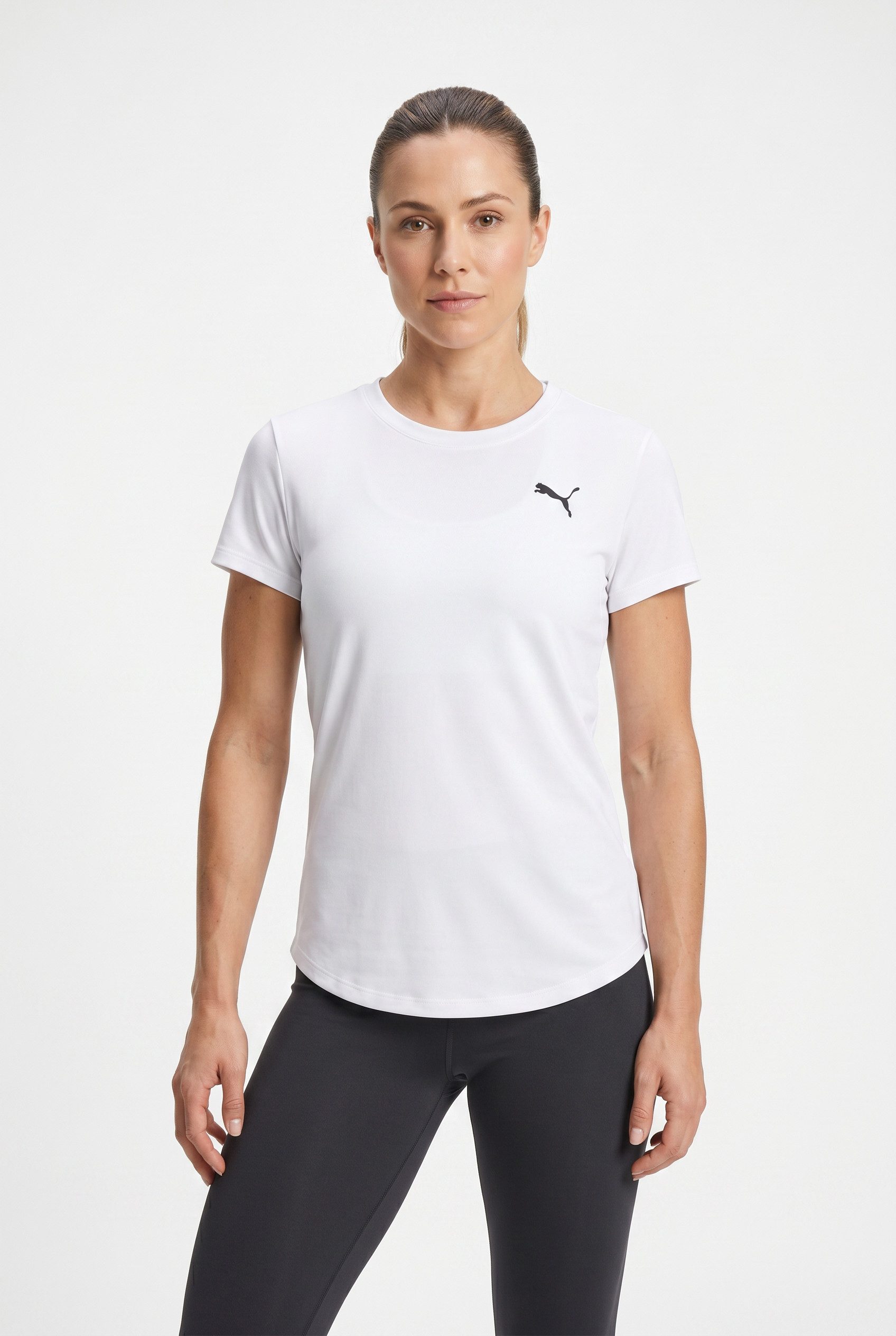PUMA Trainingsshirt W TAD ESSENTIAL CREW TEE Regular Fit, mit Rundhalsausschnitt, mit seitlichen Schlitzen