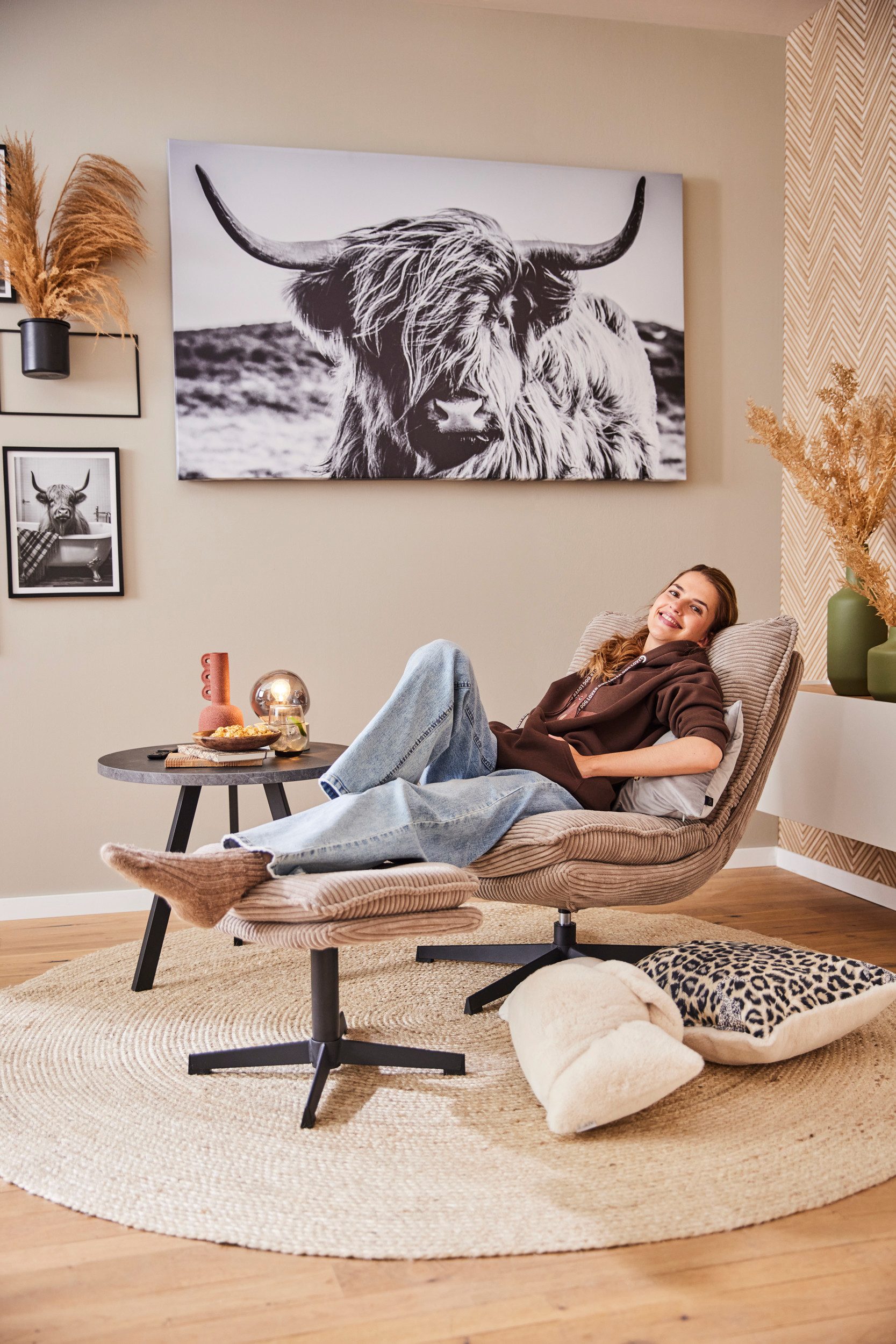 Bönninghoff Leinwandbild Wandbild HOCHLANDRIND – Leinwandbild Keilrahmen Deko modern, Hochlandrind, Kuh, Kuhbilder (1 St), auf Keilrahmen gespannt – Bild 5 von 5