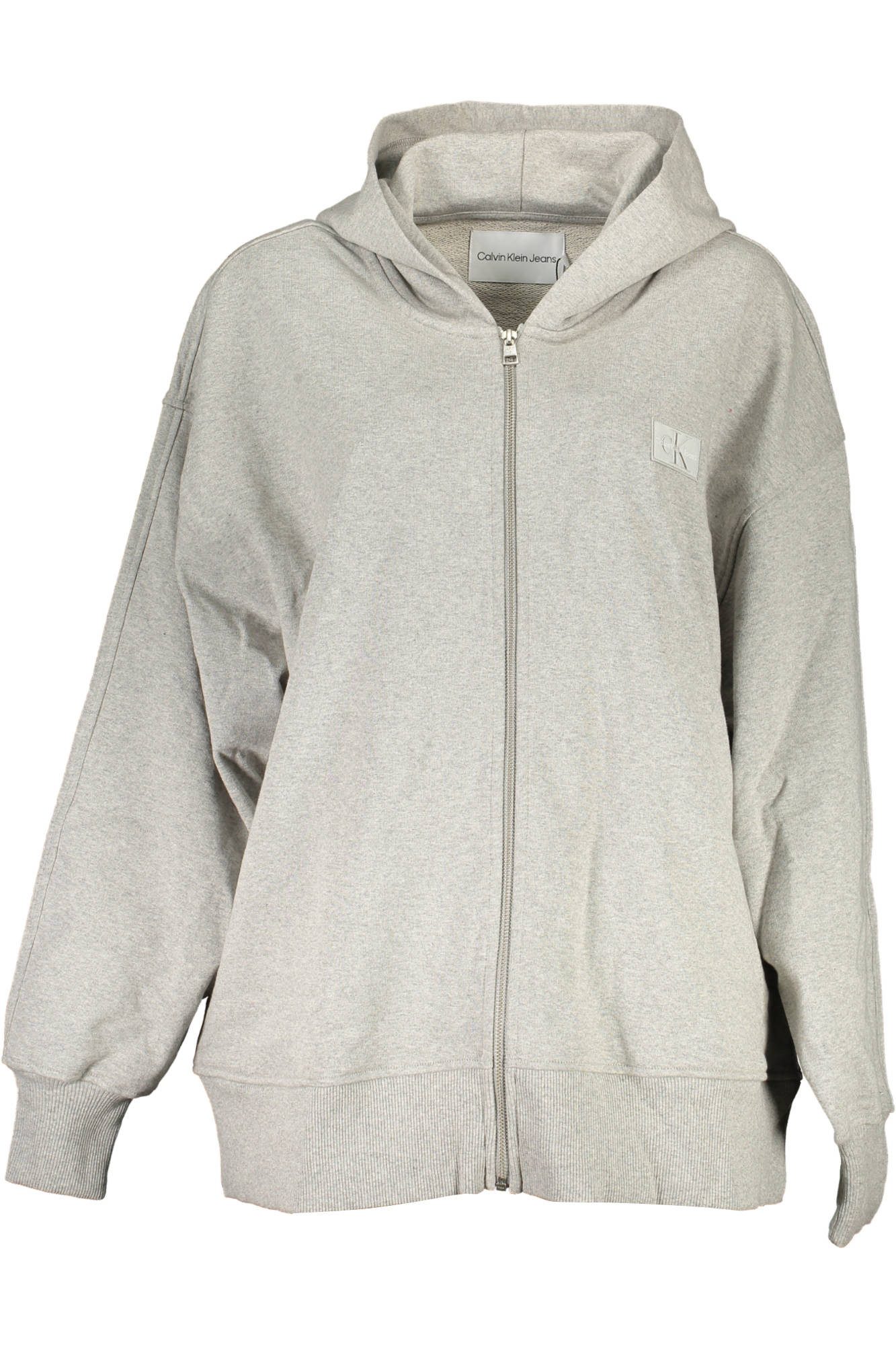 Calvin Klein Jeans Sweatshirt Damen Kapuzen-Sweatshirt Grau: Nachhaltiger Stil