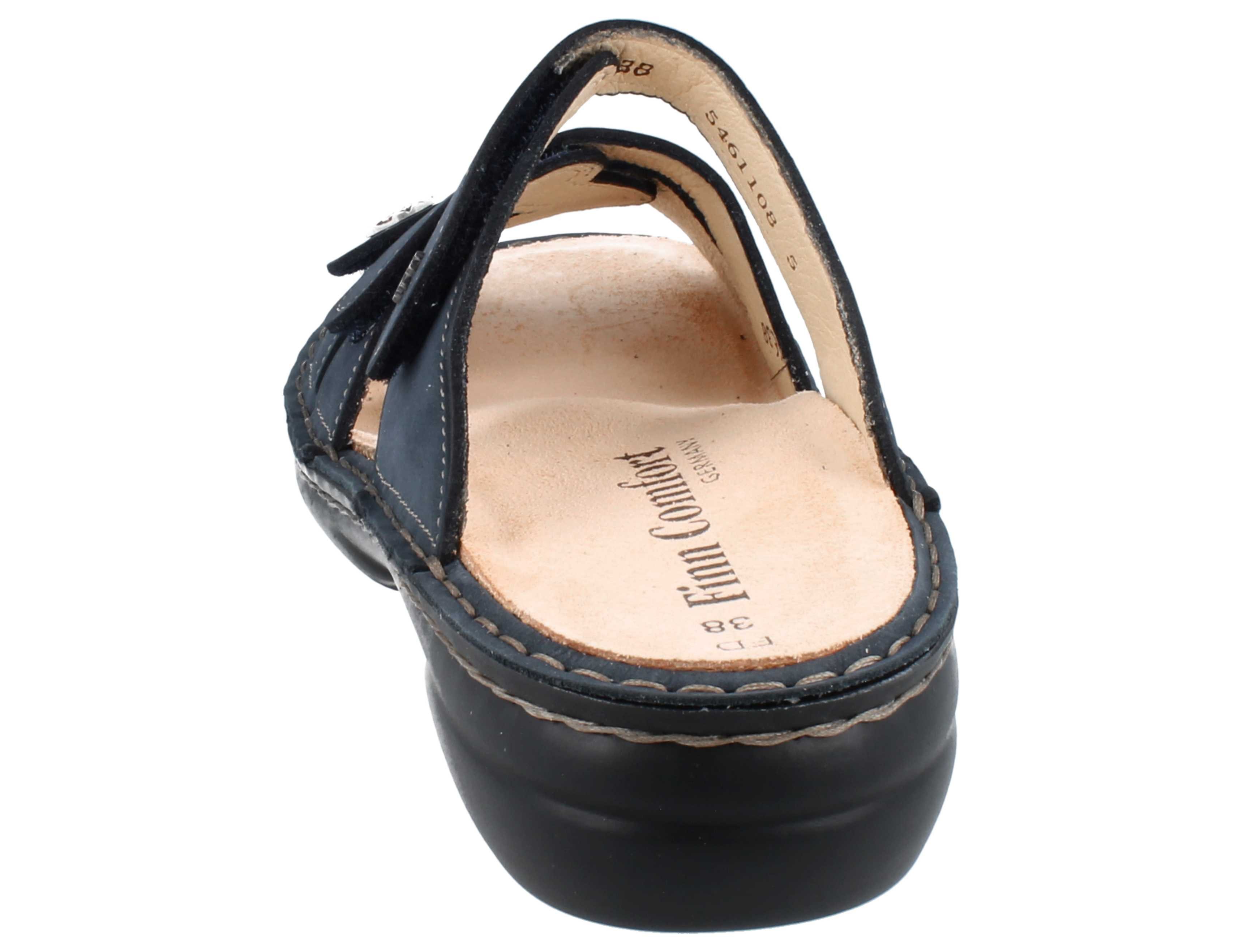 Finn Comfort FINN COMFORT Ventura Soft Damen Pantolette marineblau Nubukleder - Pantolette Wechselfußbett