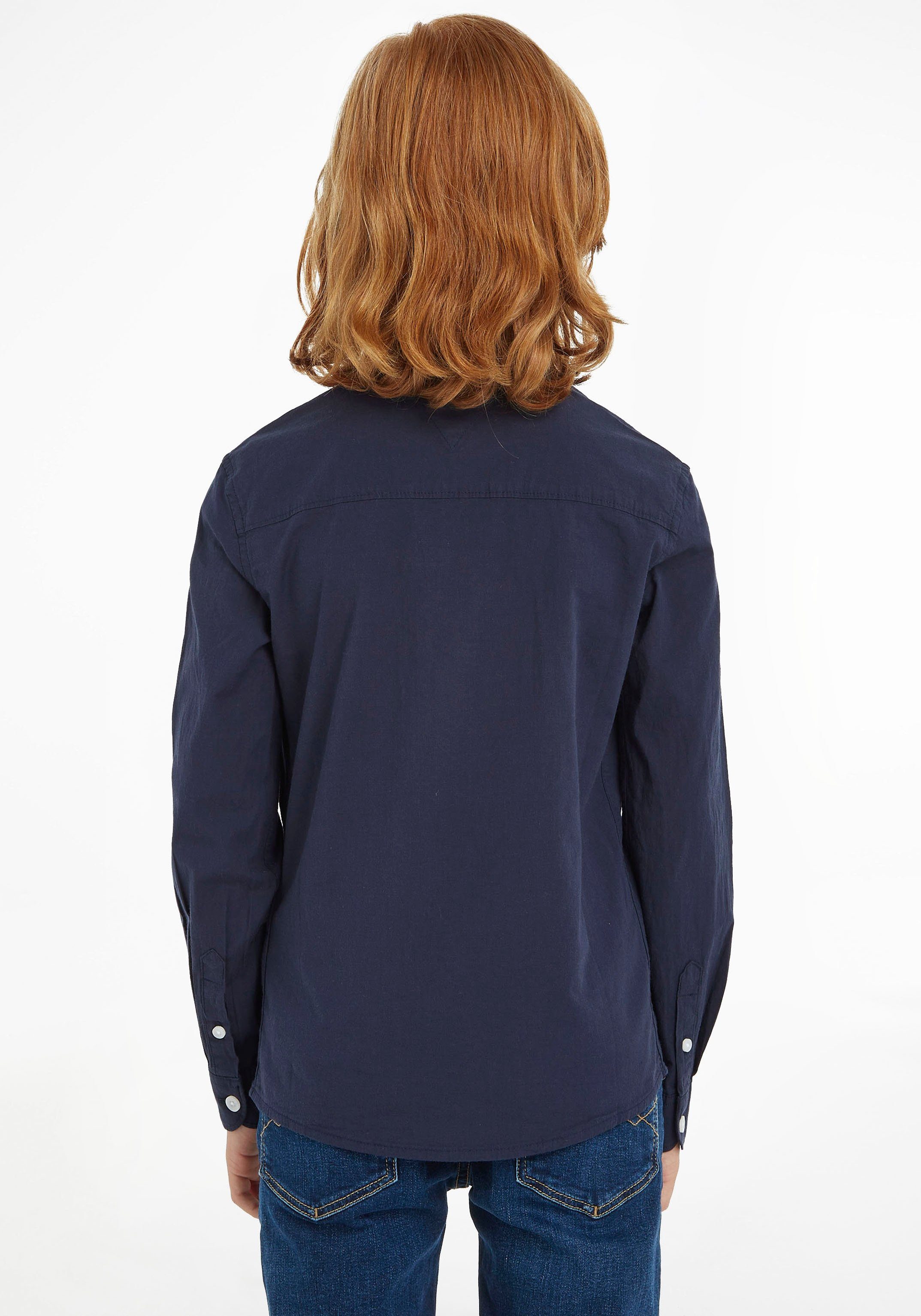 Tommy Hilfiger Langarmhemd SOLID STRETCH POPLIN günstig online kaufen