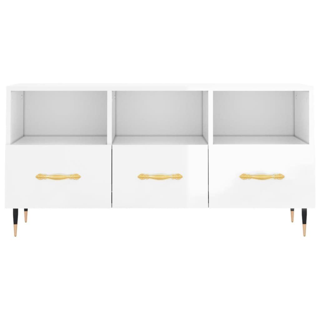 TV-Schrank Hochglanz-Weiß furnicato cm 102x36x50 Holzwerkstoff