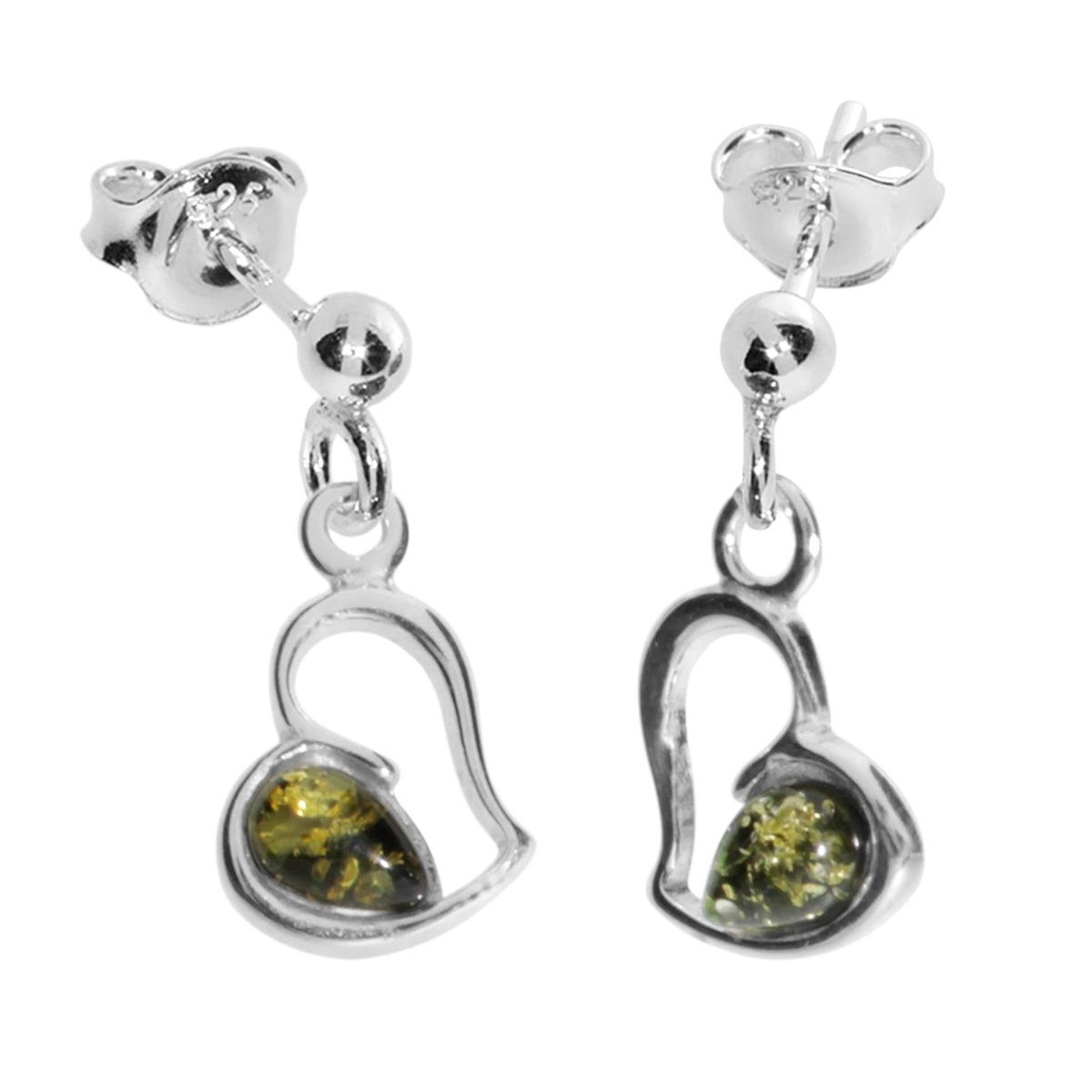 Paar Ohrhänger Ostsee-Schmuck Ohrhänger Herz Ohrhänger Herz
