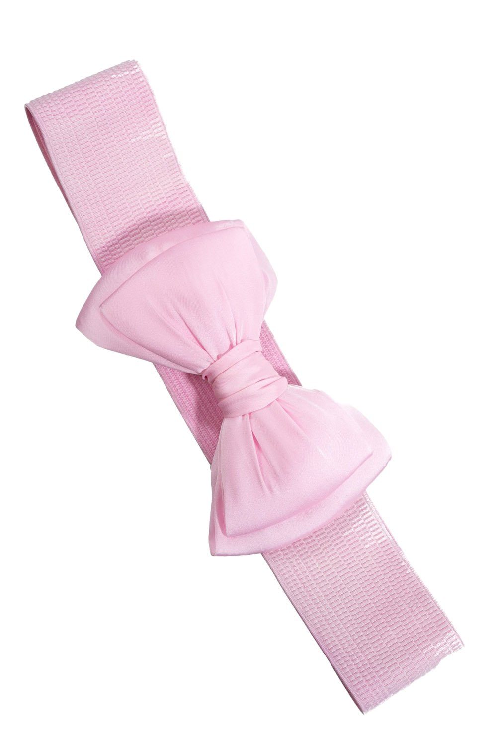 Banned Taillengürtel Belt Rosa Stretchgürtel Bella Schleife Retro Vintage