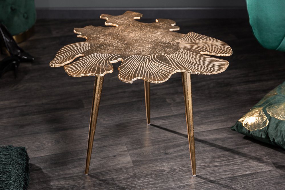 riess-ambiente Beistelltisch ABSTRACT LEAF 57cm gold (Einzelartikel, 1-St), günstig online kaufen