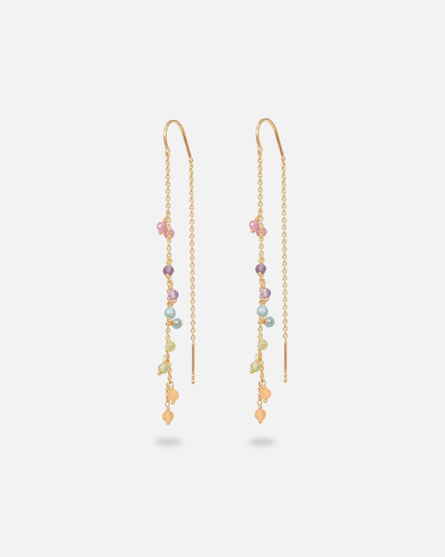 Pernille Corydon Paar Ohrhänger Rainbow Ohrringe Damen 7 cm, Silber 925, 18 Karat vergoldet | Ohrhänger