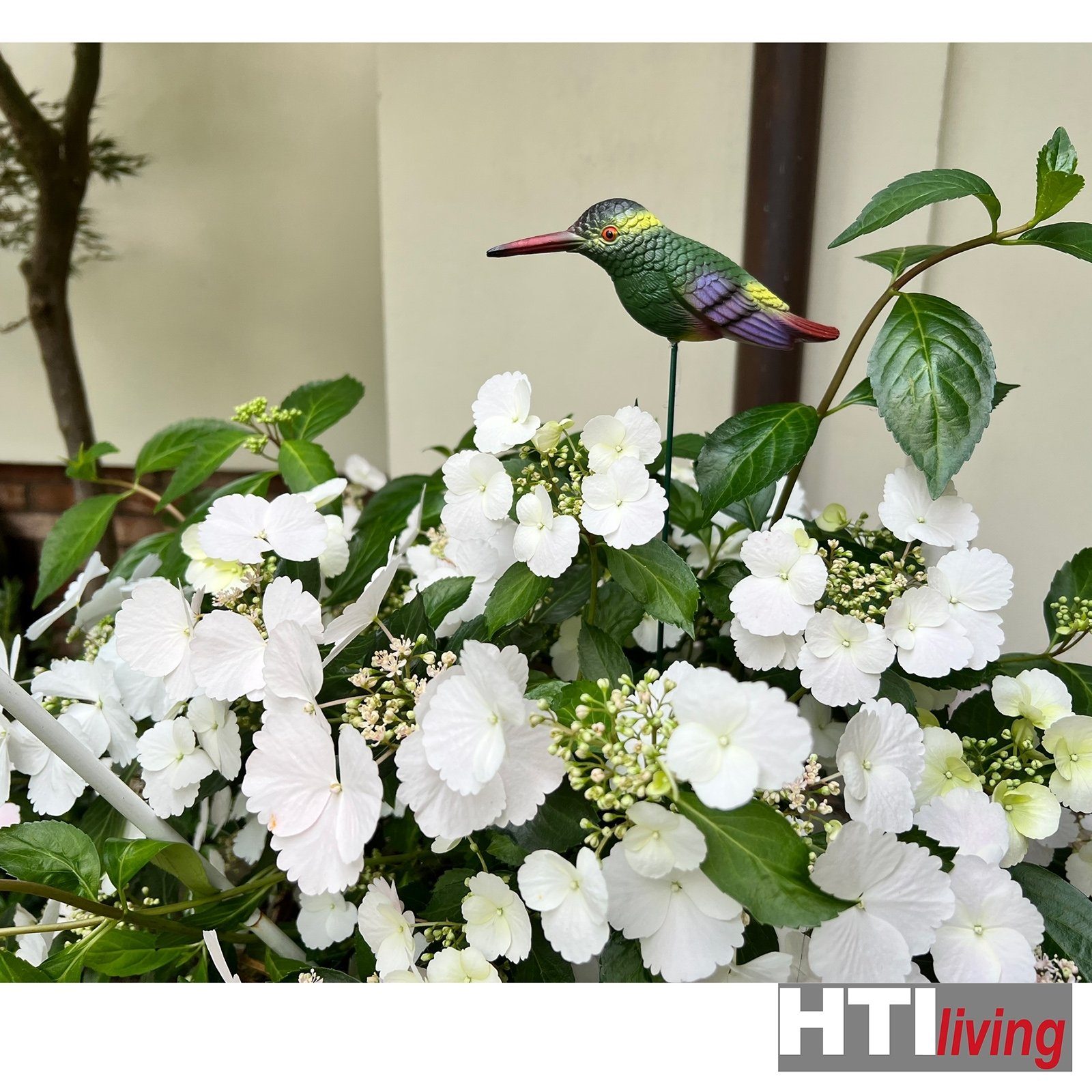 HTI-Living Gartenfigur 4-teilig Gartenstecker Singvogel (4 farbig auf Stab St), Gartendekoration Vogel, Set