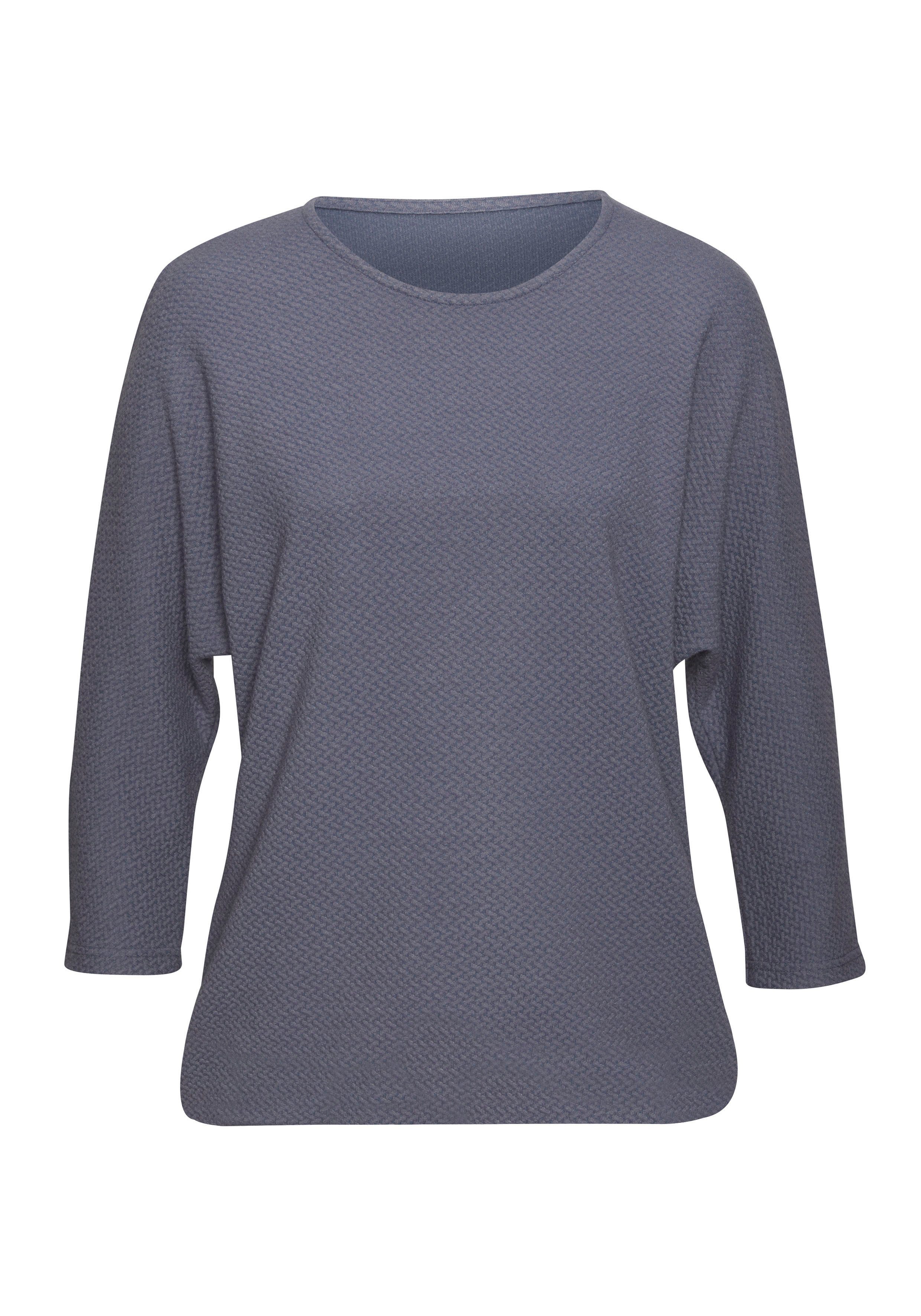 Vivance Langarmshirt "aus bügelfreier Strukturqualität", mit Viskose günstig online kaufen