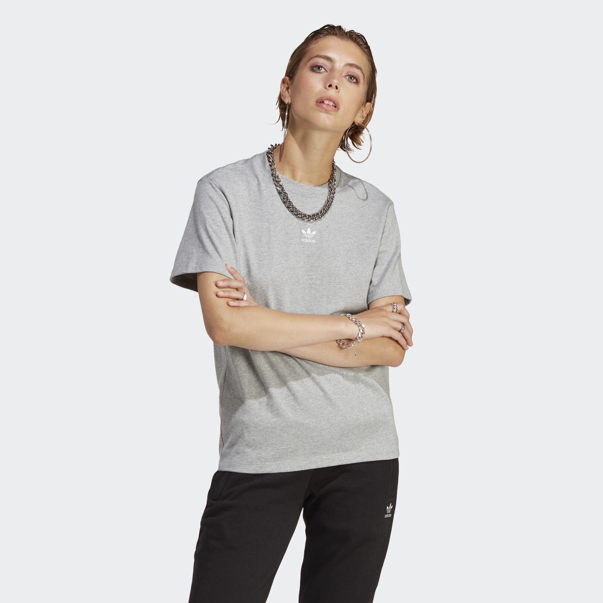 adidas Originals REGULAR Medium ESSENTIALS Heather ADICOLOR T-SHIRT T-Shirt Grey