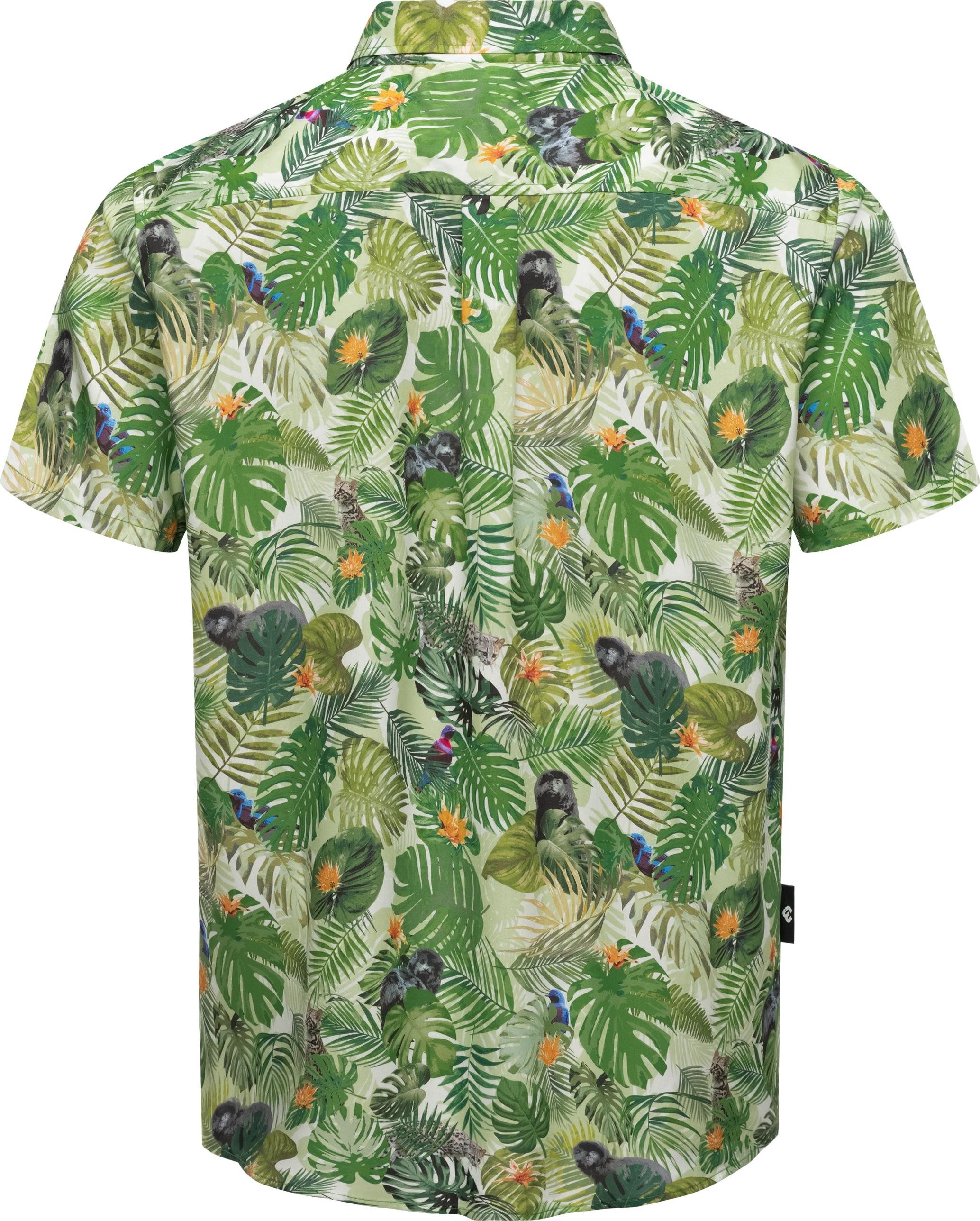 Ragwear Hawaiihemd Omerro Sommerliches Herren Hemd mit hawaiianischem Print
