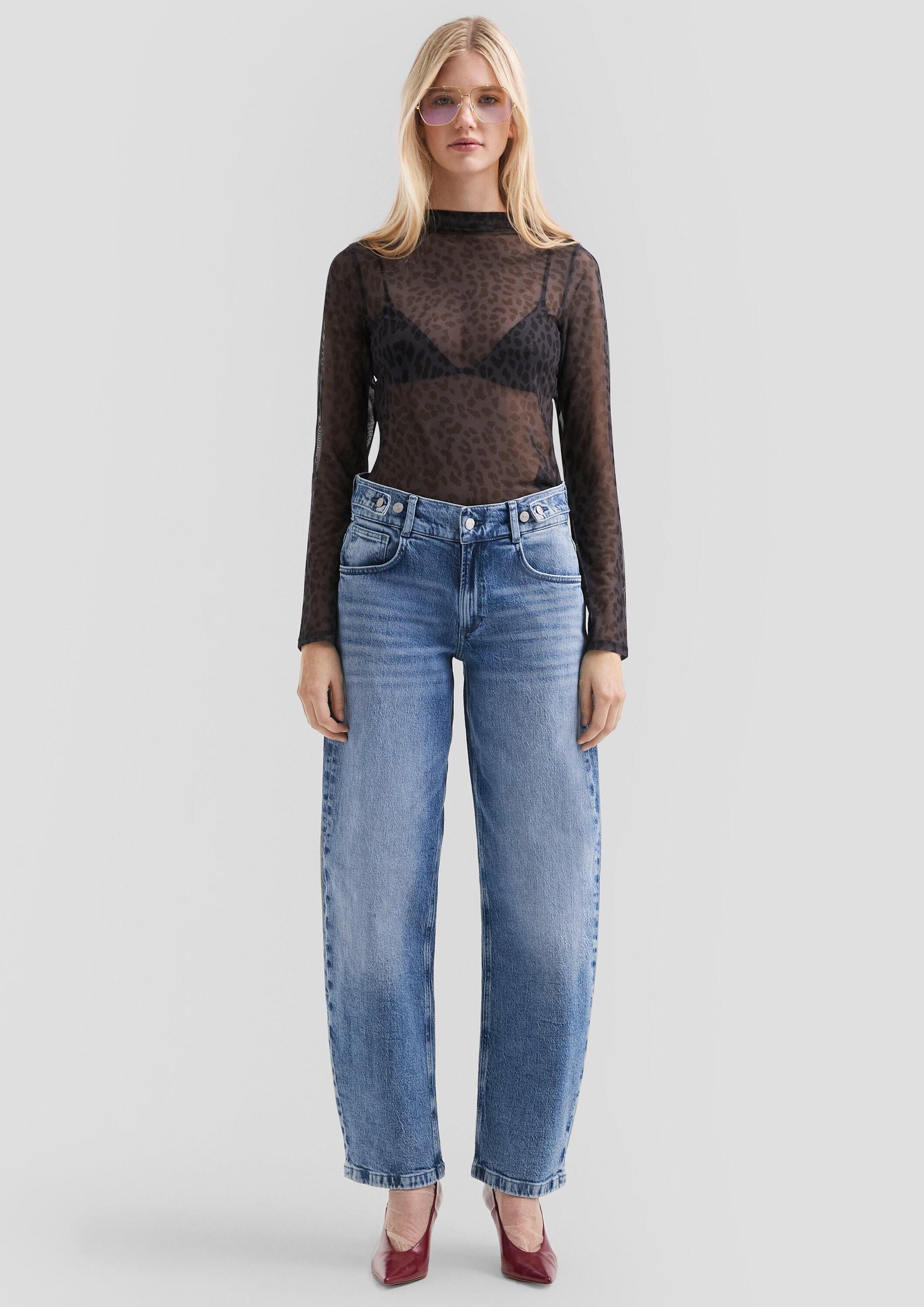 QS Weite Jeans Jeans-Hose Jeans Baggy / Relaxed Fit / Mid Rise / Barrel Leg günstig online kaufen