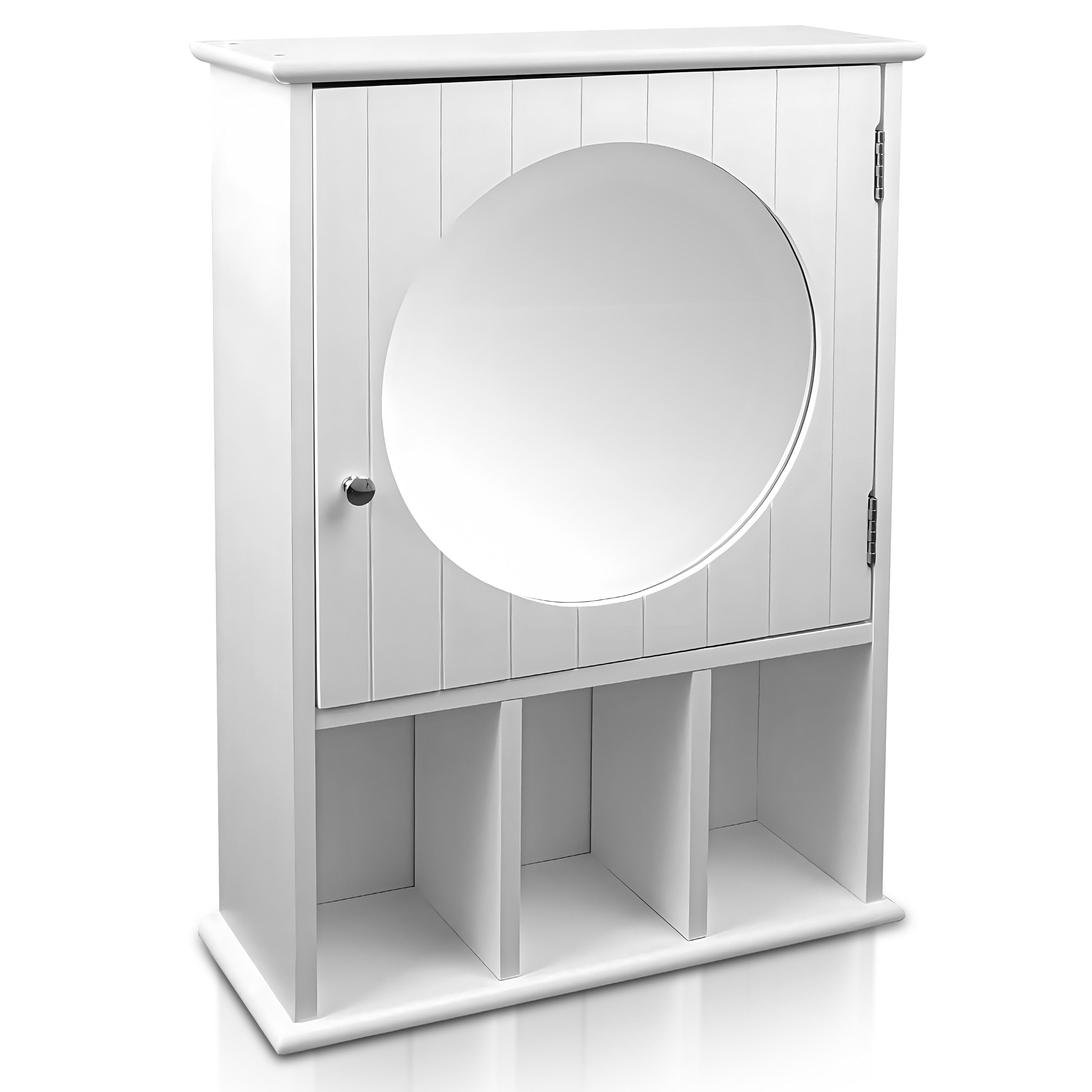 habeig Badezimmerspiegelschrank Badezimmerspiegelschrank Badschrank mit Tür  40x16x56cm Holz 56x40x16 cm