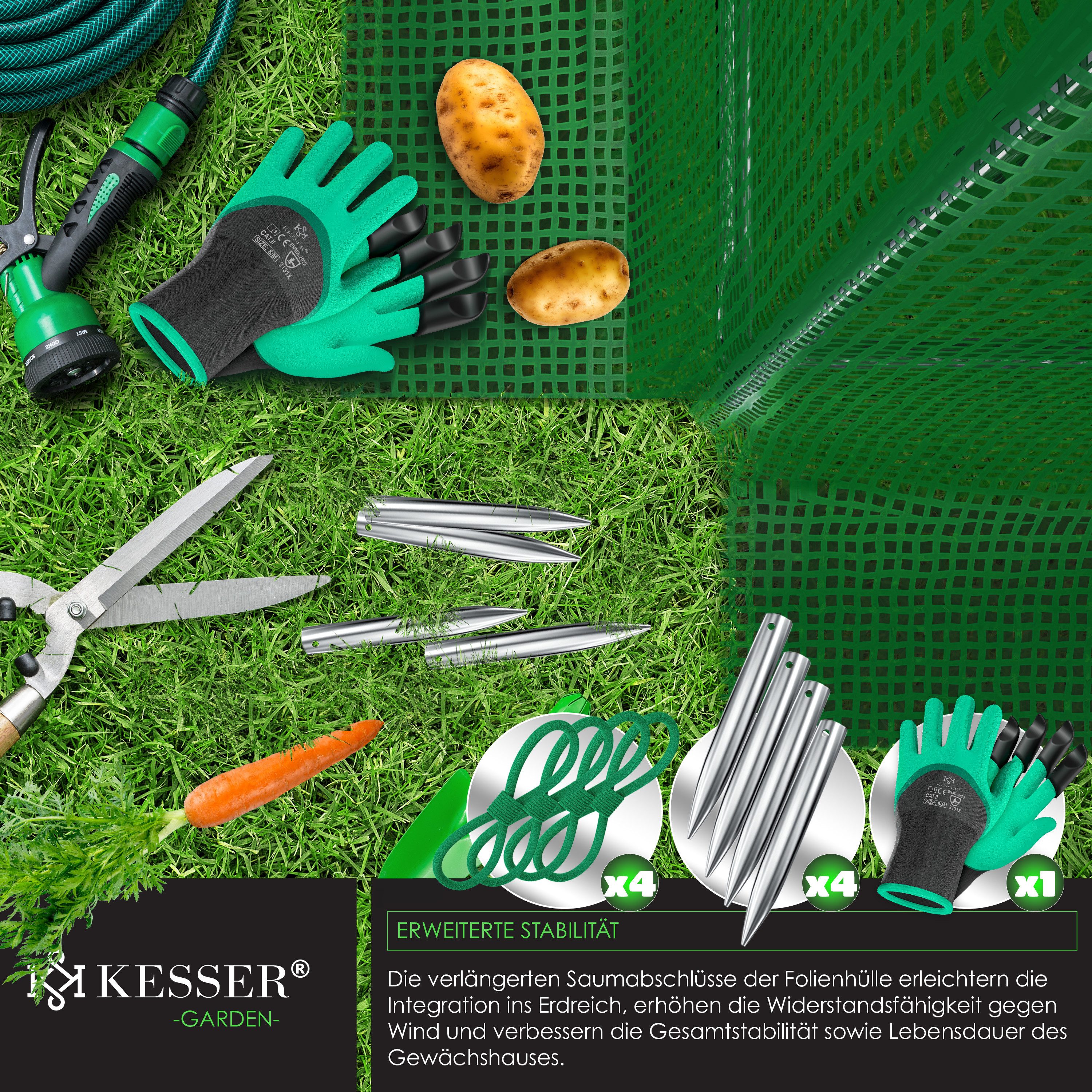 KESSER Foliengewächshaus, Folien-Gewäc...