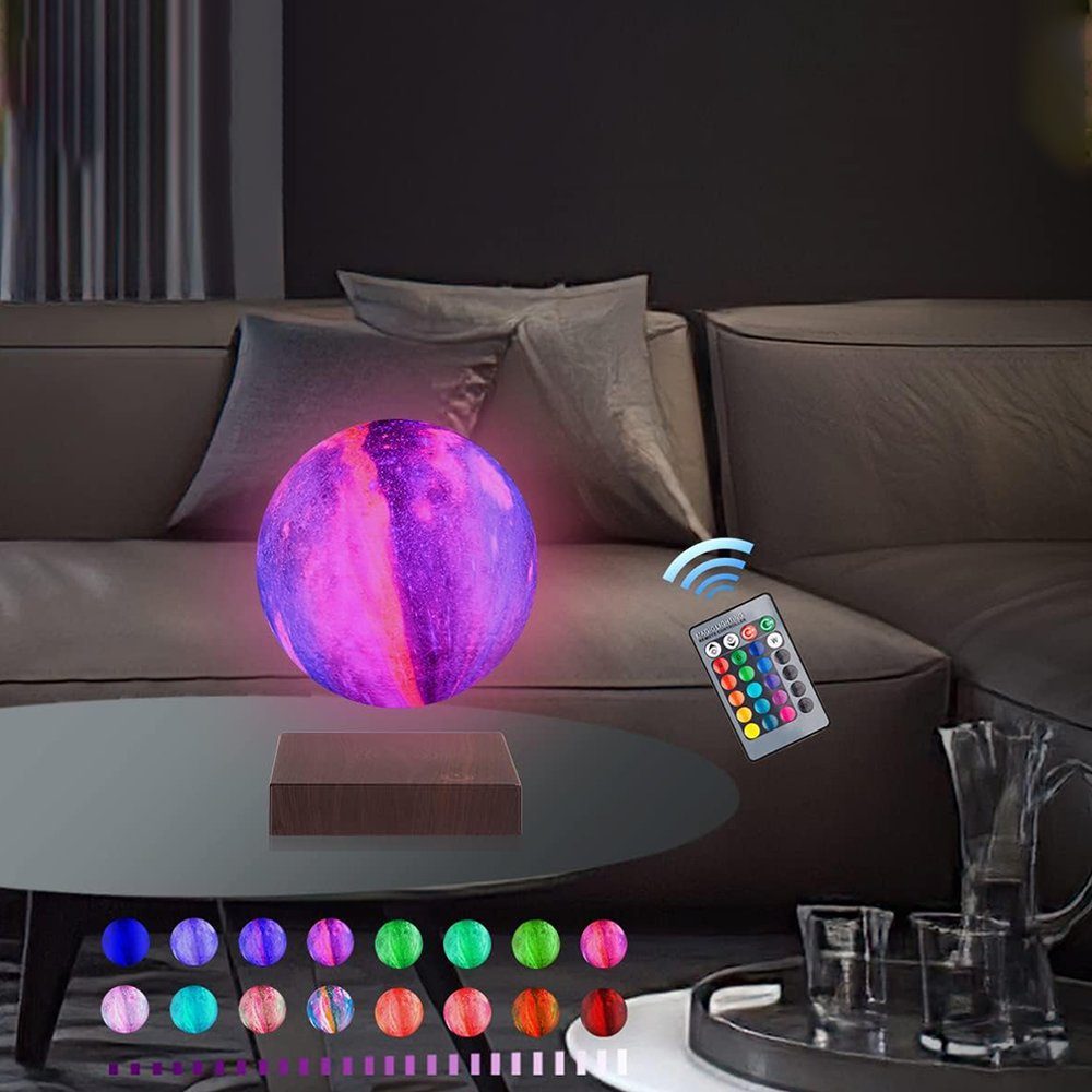 AKKEE LED Nachtlicht Mond Lampe 16 Farben Magnetische Levitation Floating  3D Moon Light, Schwebende Mond Lampe, Frei Schwebend und Drehbar, 16  Farben, für einzigartige Geschenke, Raumdekor, Nachtlicht