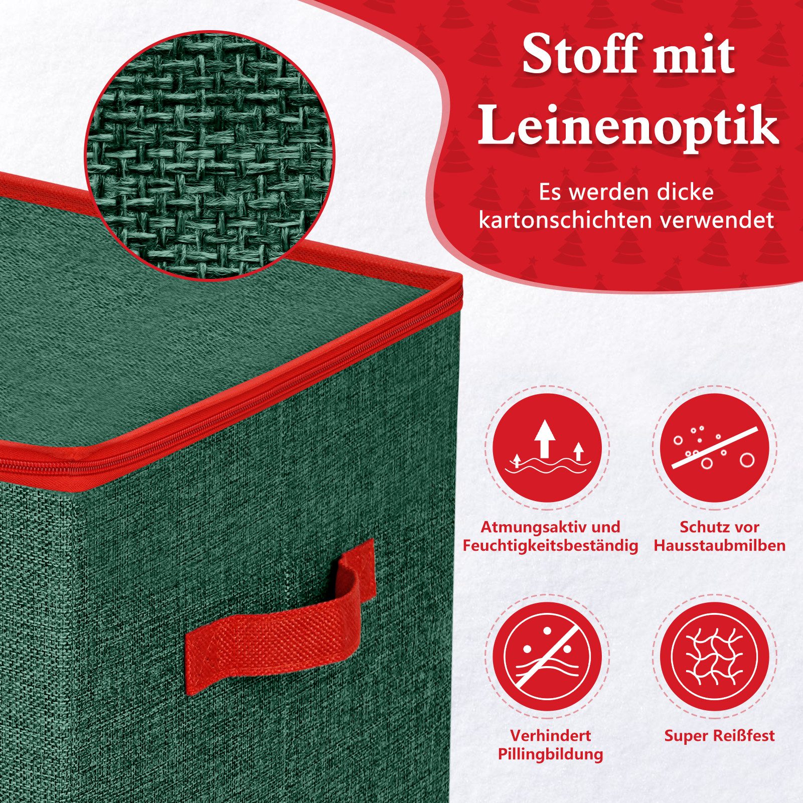 OSTWOLKE Aufbewahrungsbox für Weihnachtskugeln 64 Fächer Weihnachtskugeln A günstig online kaufen
