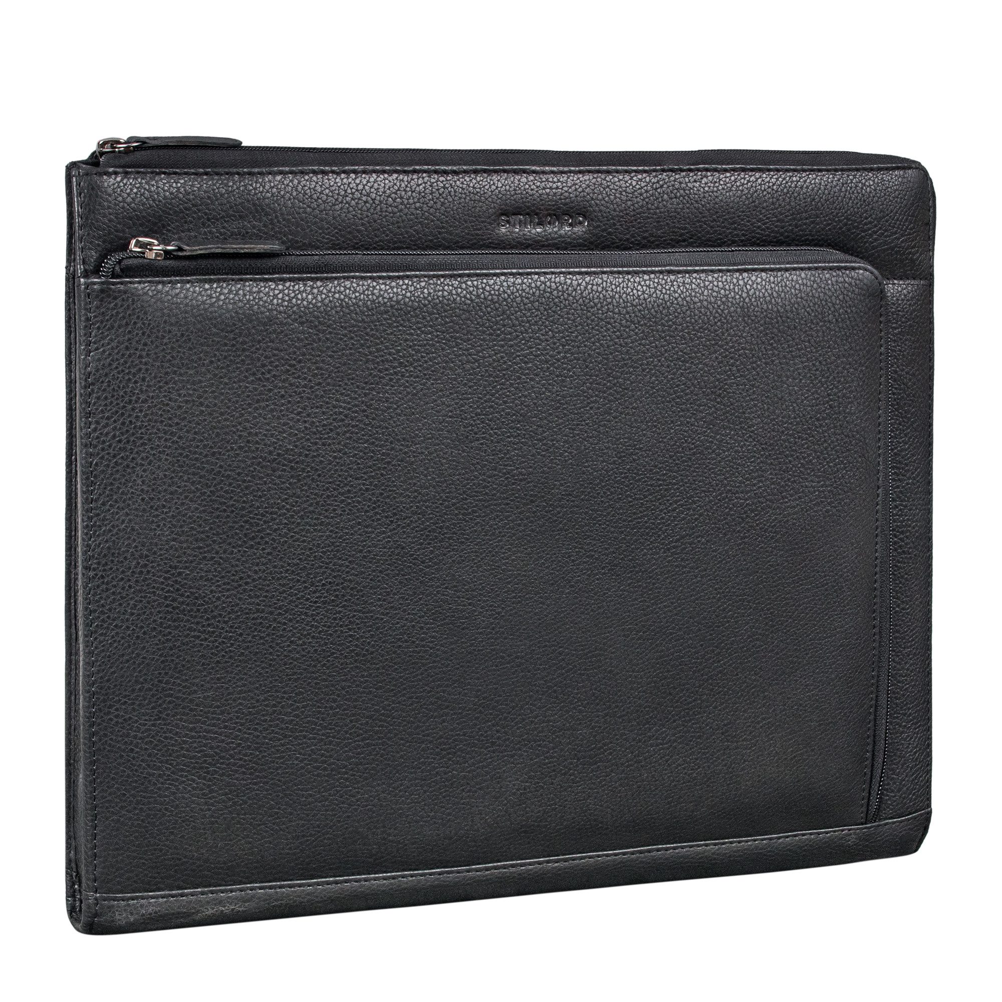 STILORD Laptop-Hülle "Stefano" Dokumentenmappe A4 Leder Laptop 14 - 15 Zoll Damen Herren