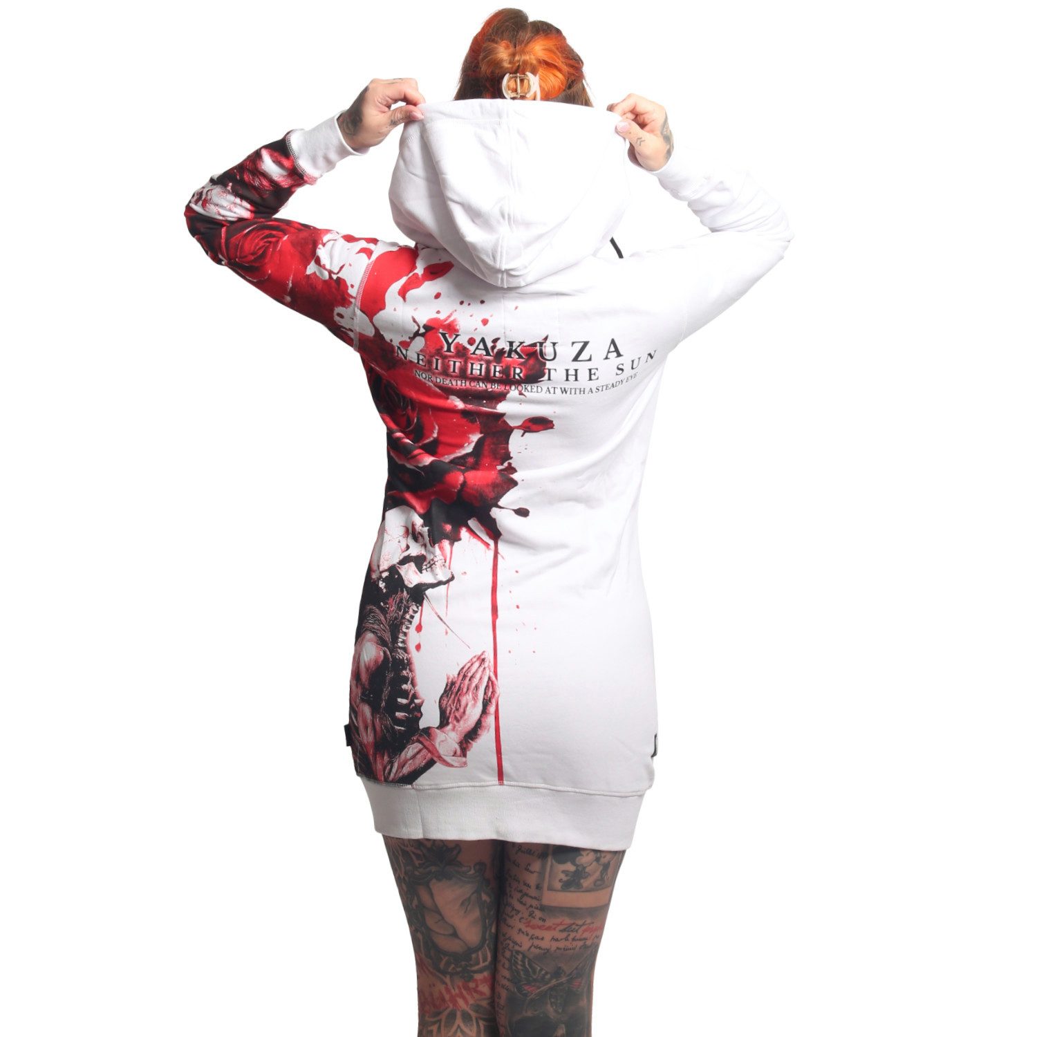 YAKUZA Kapuzensweatjacke Pray mit lässigen, langen Schnitt