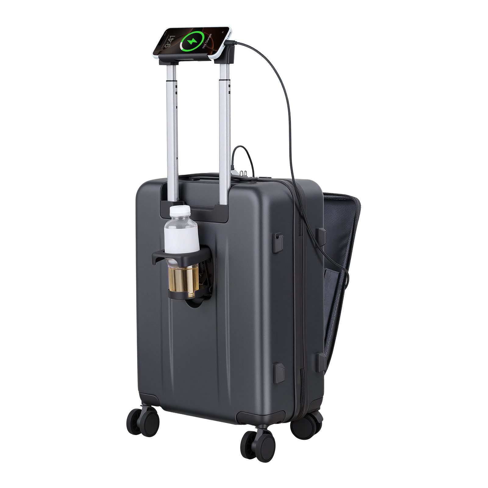 Handgepäckkoffer Handgepäck Koffer 56 cm mit TSA Schloss und USB Anschluss