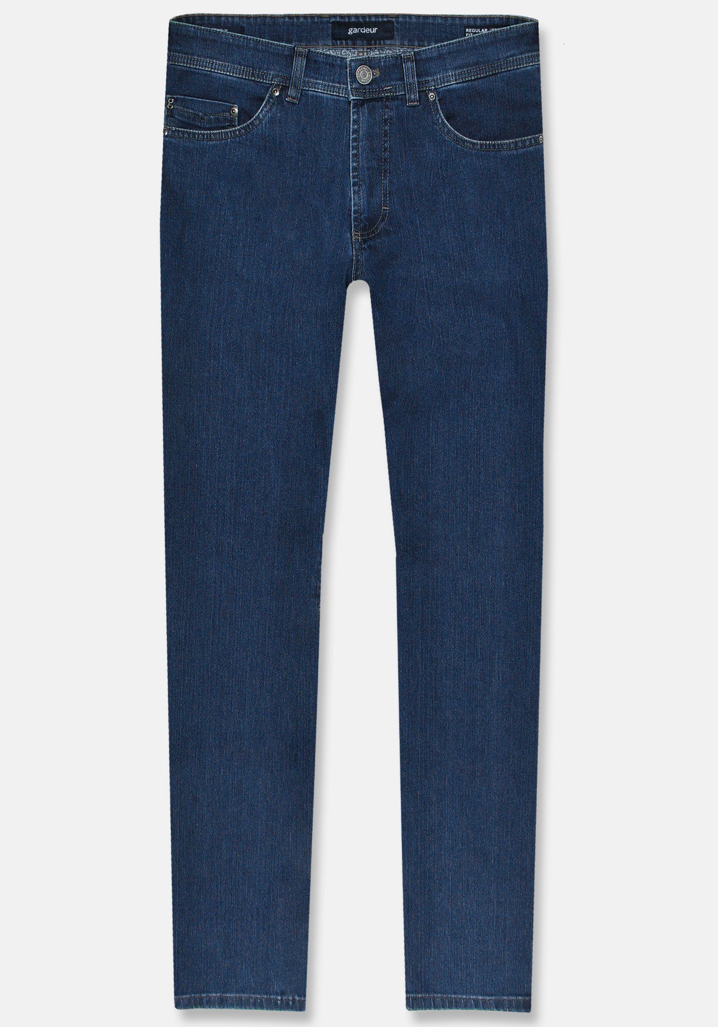 Atelier GARDEUR 5-Pocket-Jeans Nevio Regular Fit Stretch-Denim Dark Blue Stone Washed