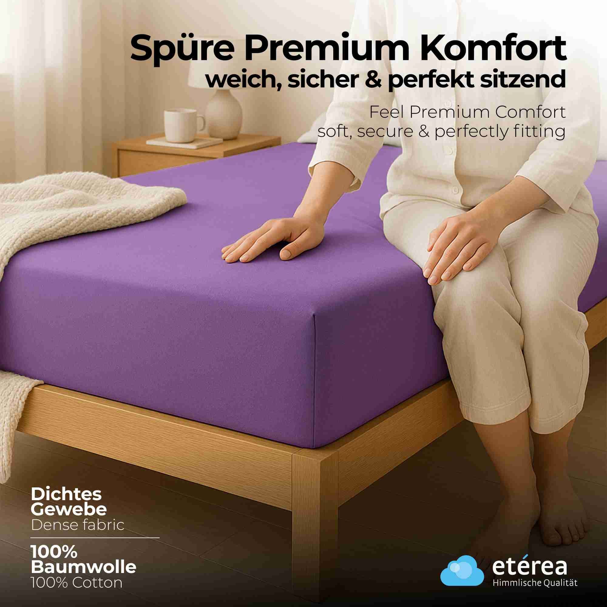 etérea Himmlische Qualität Spannbettlaken etérea Comfort Jersey Spannbettla günstig online kaufen