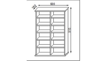 VCM CD-Regal Holz CD DVD Stand Regal Schrank Ständer Ronul, 1-tlg.