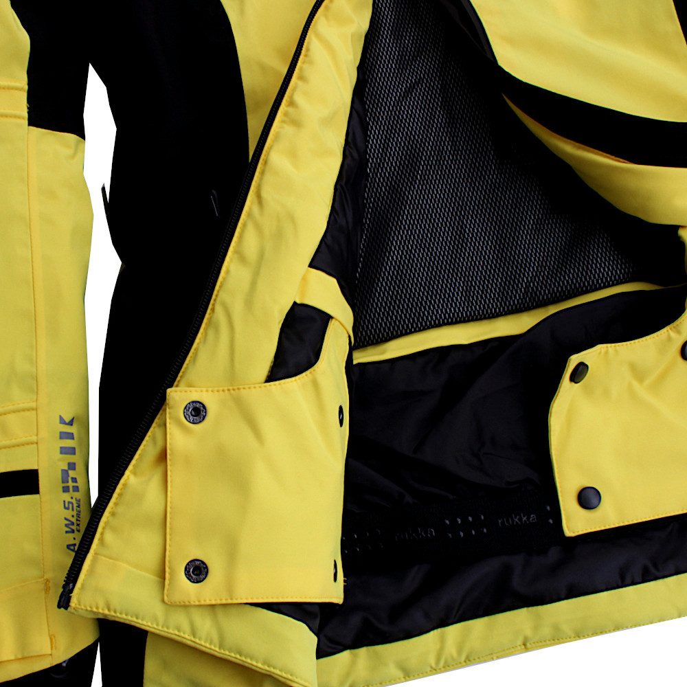 Rukka Skijacke Saviste Winterjacke Outdoorjacke Wintersportjacke Wassersäule 10.000mm, abnehmbare Kapuze, abnehmbarer Schneefang