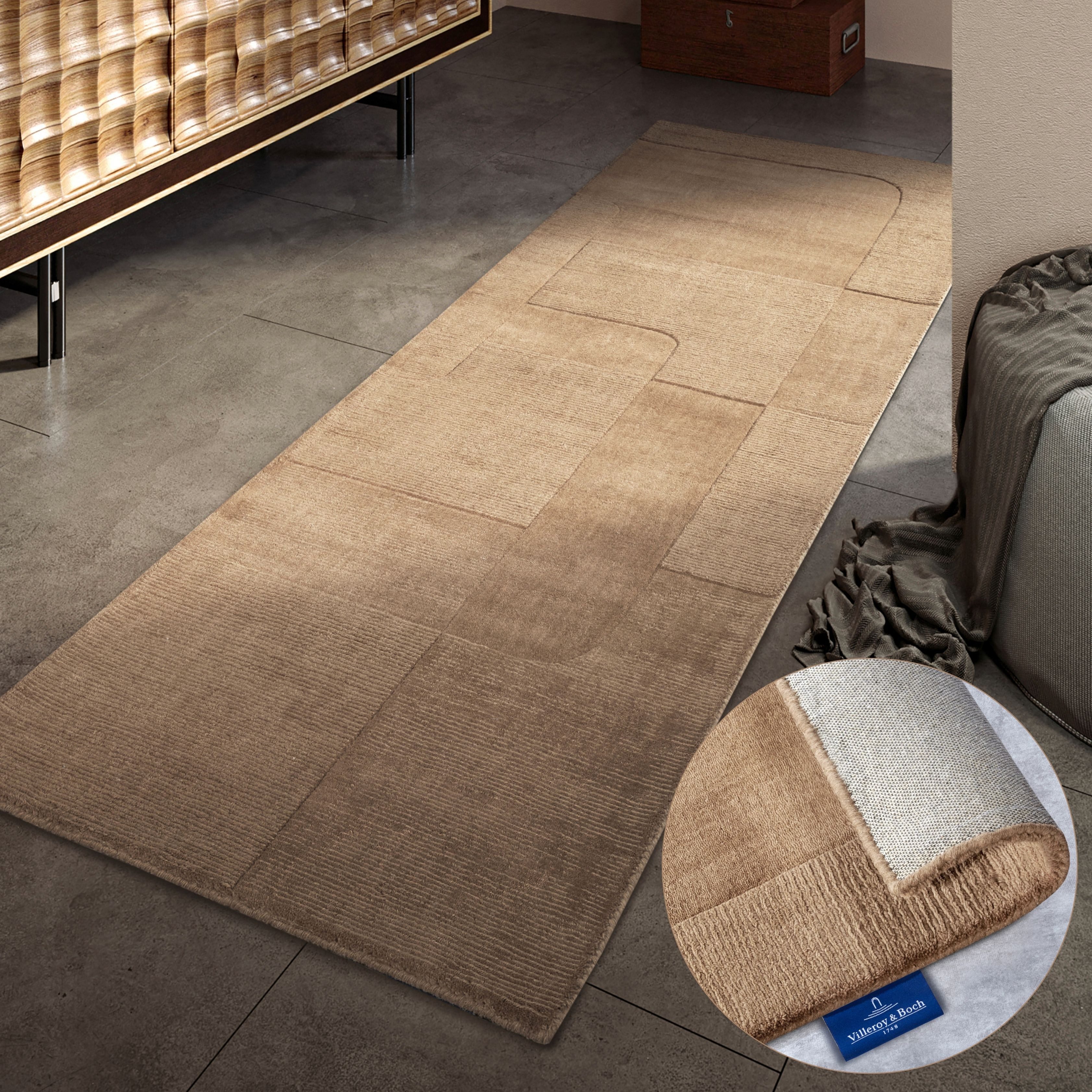 Villeroy & Boch Wollteppich »Charlotte« rechteckig 10 mm Höhe Läufer, Handg günstig online kaufen