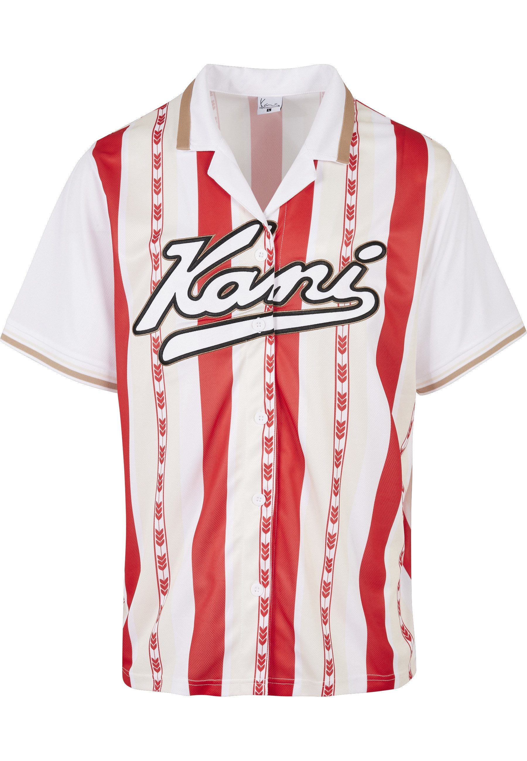 Netzshirt Karl Kani Herren KM222-002-1 Varsity Block Stripe Baseball Shirt