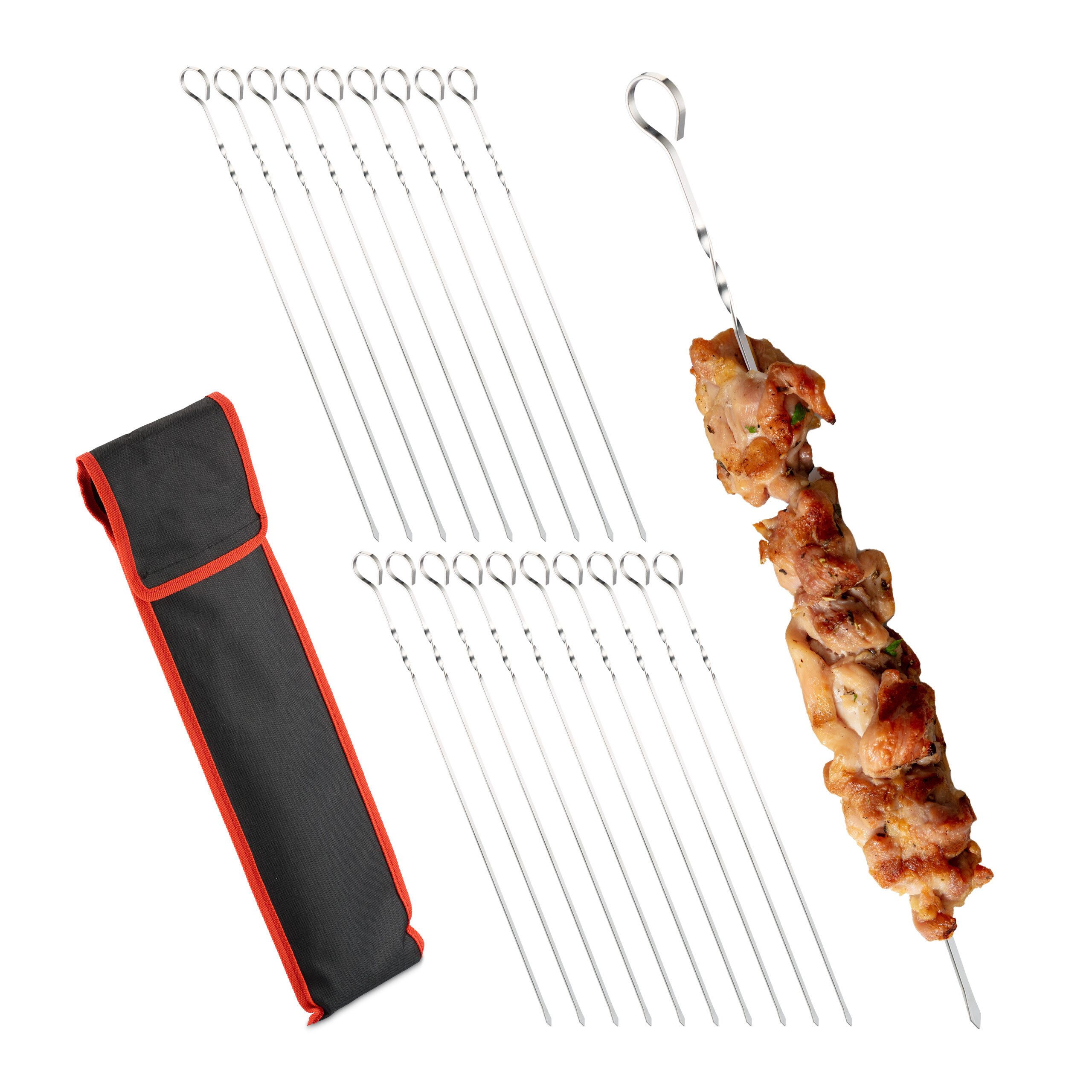 Grillspieß Grillspieße Edelstahl im 20er Set
